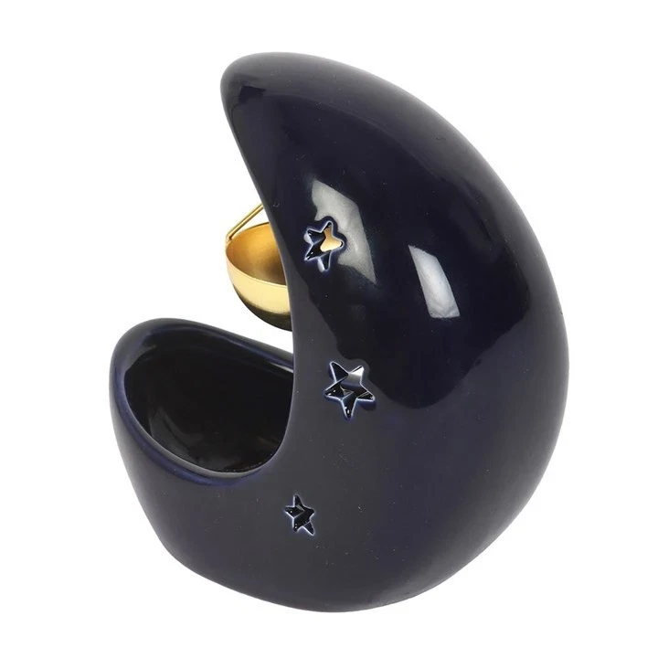 Crescent Moon Hanging Oil Burner – Celestial Décor
