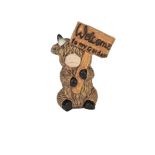 Highland Cow Garden Ornaments Set