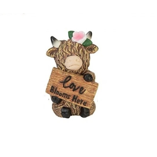 Highland Cow Garden Ornaments Set