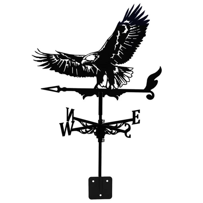 Flying Eagle Wind Vane – Rust-Resistant Iron Garden & Roof Decoration
