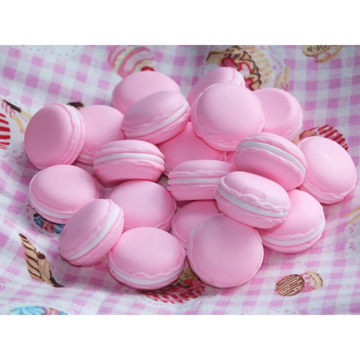 10 Pcs Cutest Ever Baby Pink Fake Macaroons Swirl Icing Meringue Candy Pastel Mix Kawaii Resin UK Ma