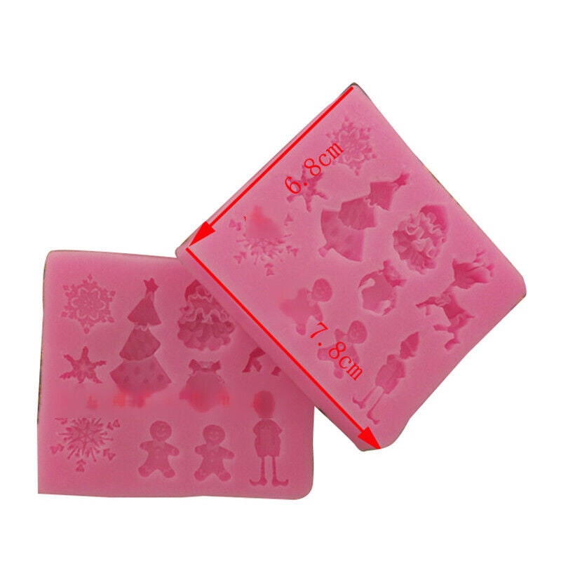 Food Grade Elf Gingerbread Silicone Mold Soap Candle Fondant Baking Chocolate