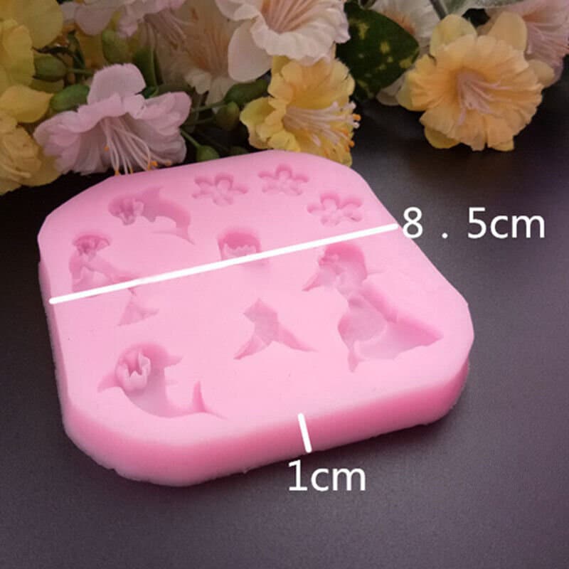 Food Grade Mermaid Island Silicone Mold Soap Candle Fondant Baking Chocolate