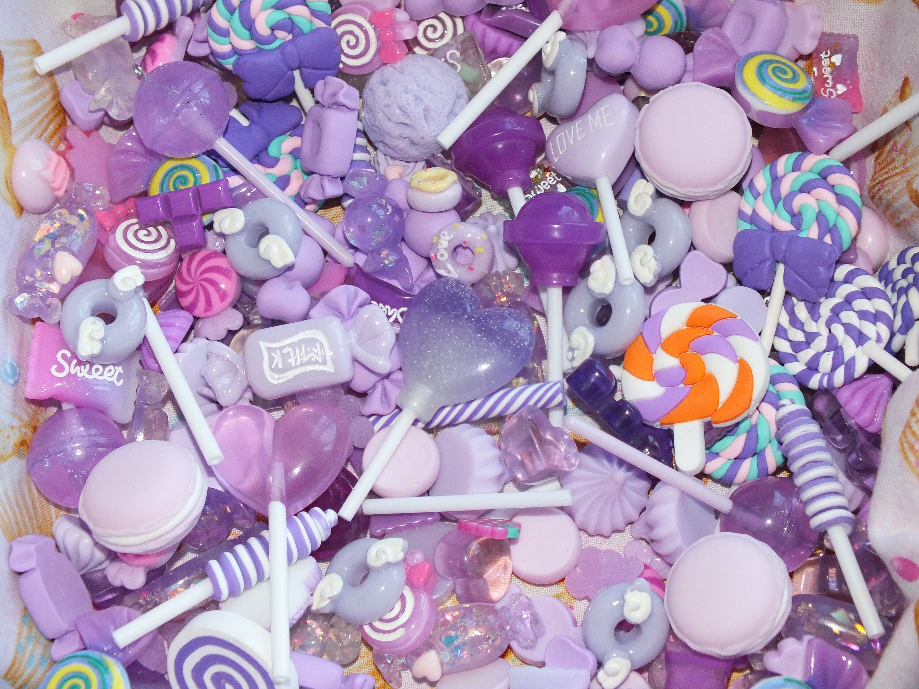 New Designs Mixed Candy Resin & Clay Lollipop Sweets Fake Flatback Food Charms Cabochon DIY Choose C