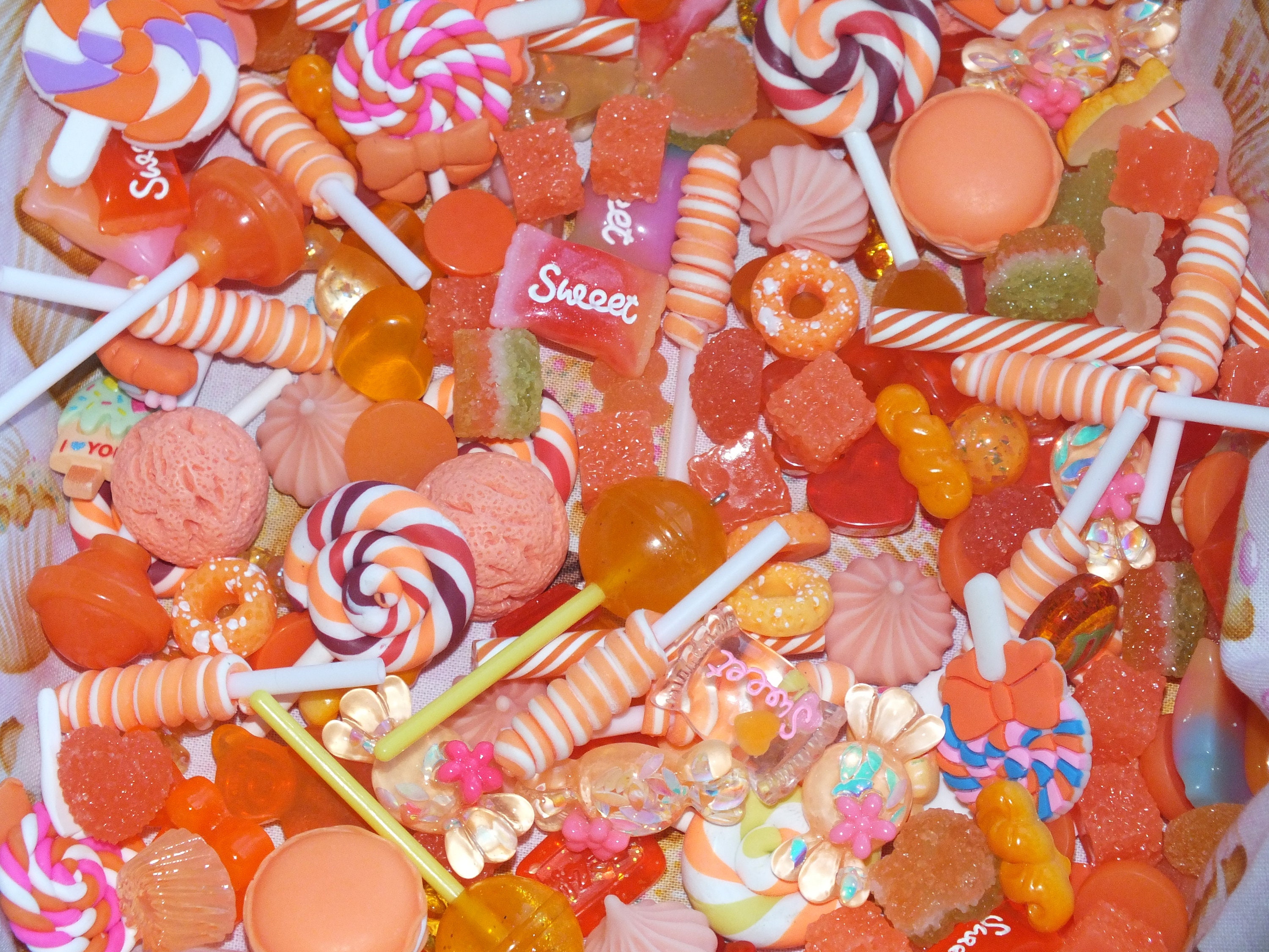 New Designs Mixed Candy Resin & Clay Lollipop Sweets Fake Flatback Food Charms Cabochon DIY Choose C