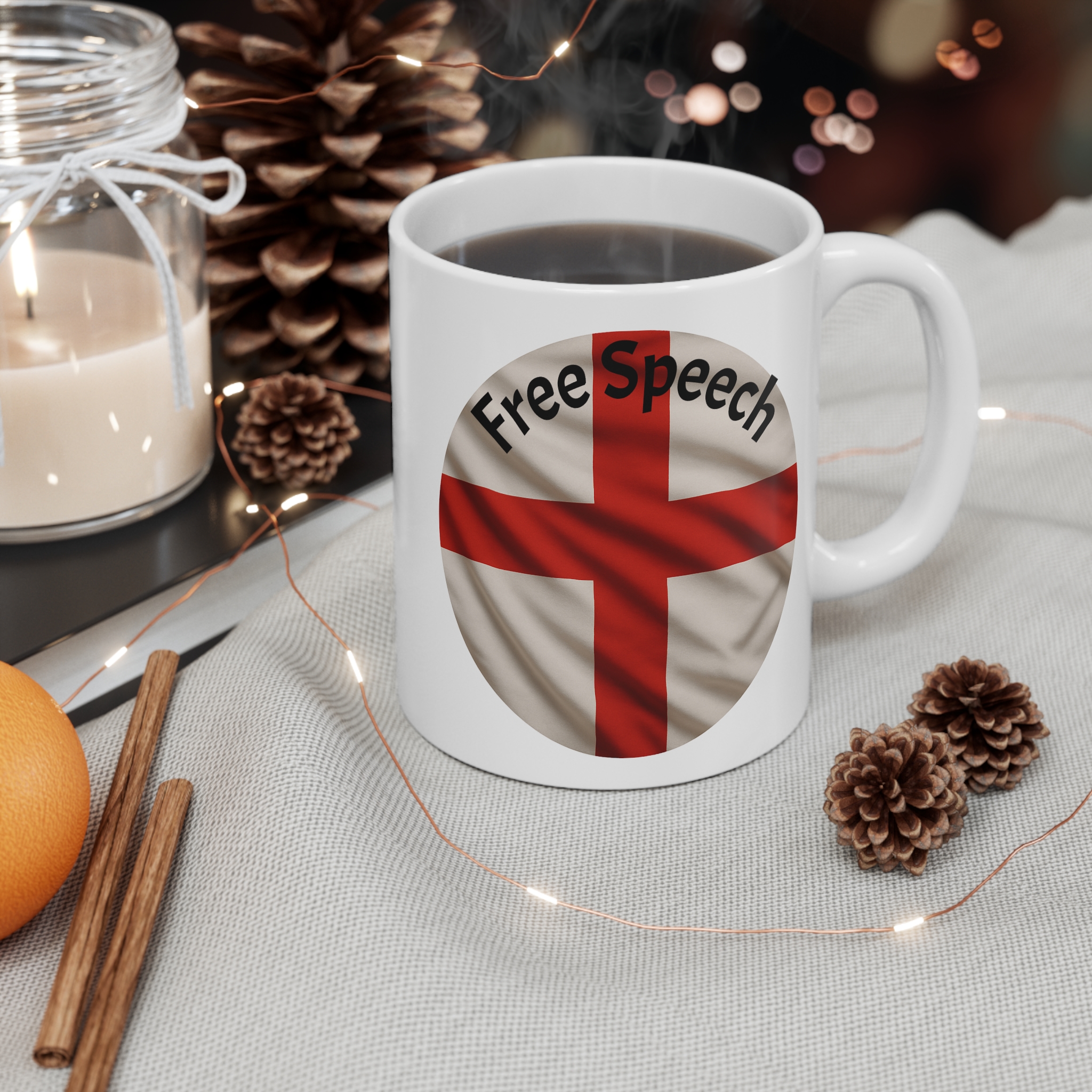 St george flag coffee mug free speech white