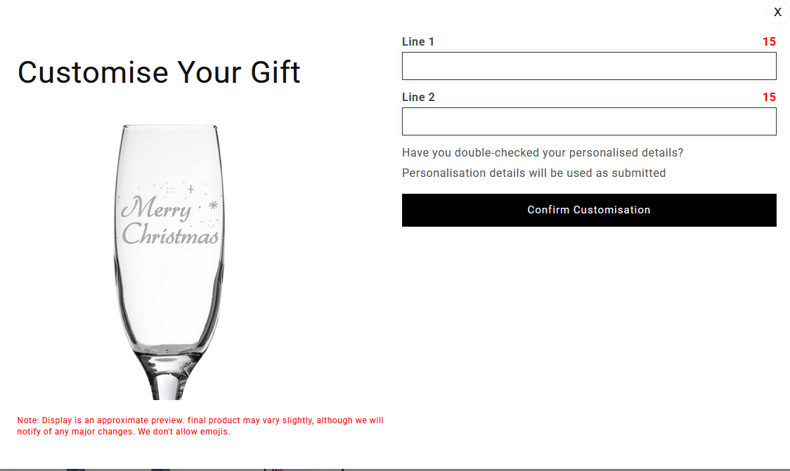 customise instructions