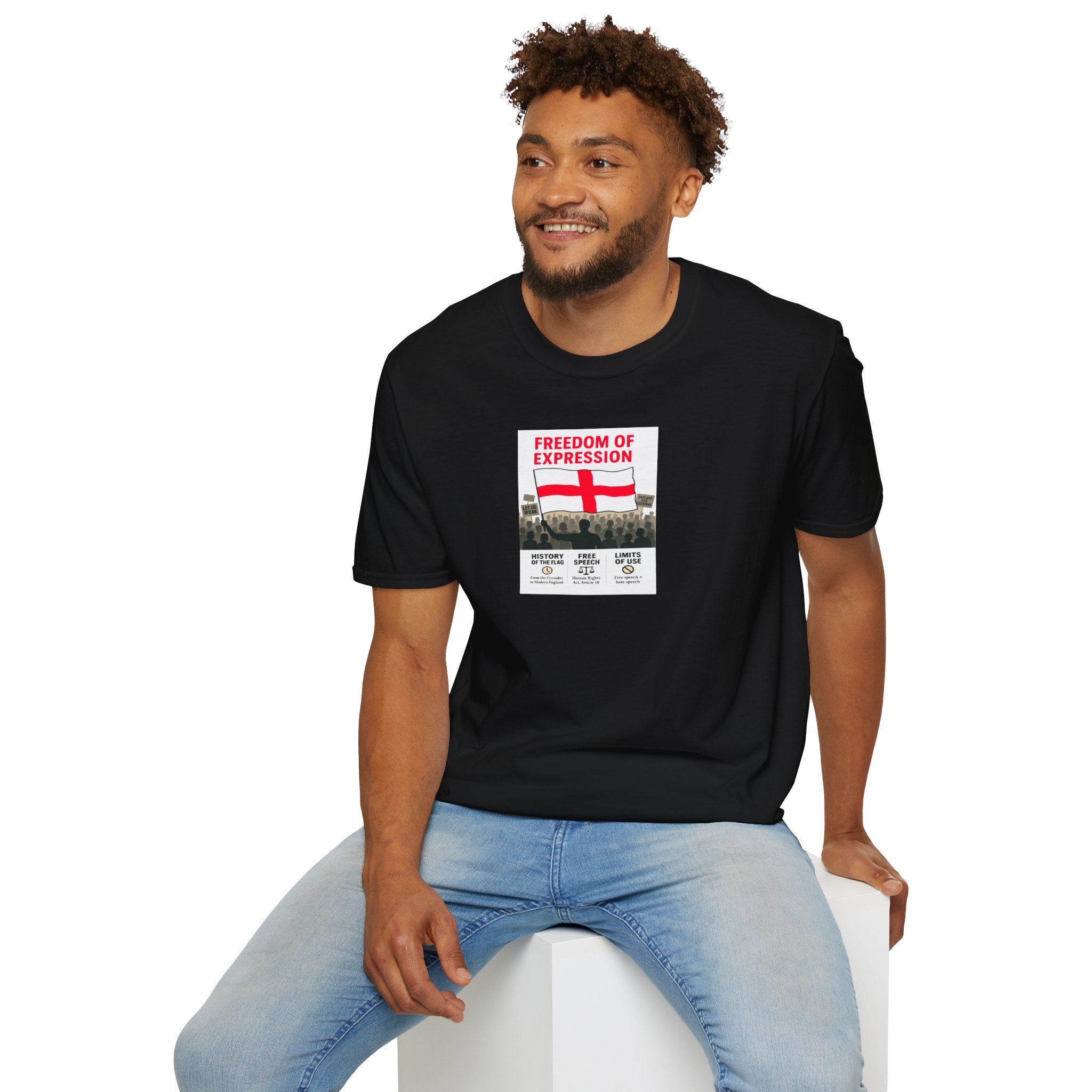 St George Flag Graphic Tee, Unisex Protest Wear T-Shirt, Casual Freedom of Expression