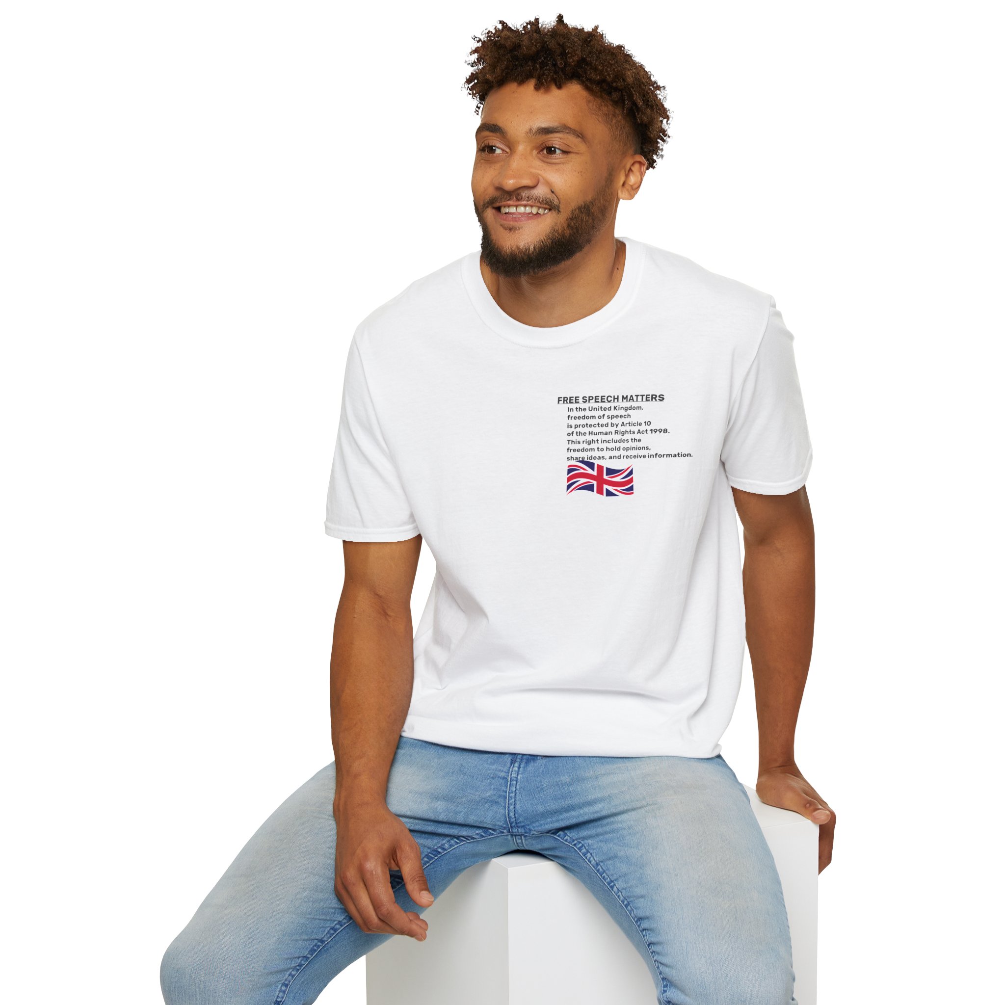 Free speech matters quality tee as supported by the free speech union.
