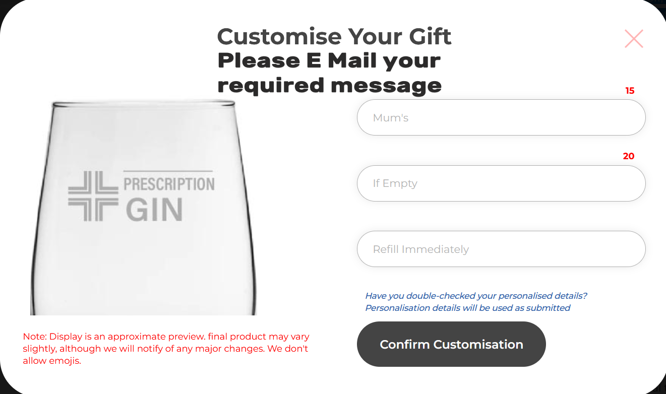 personalise instructions