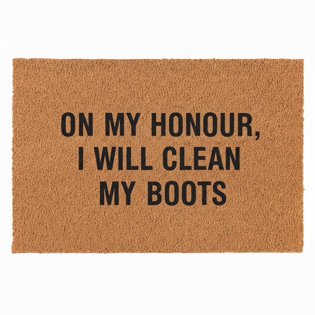 On My Honour, I Will Clean My Boots