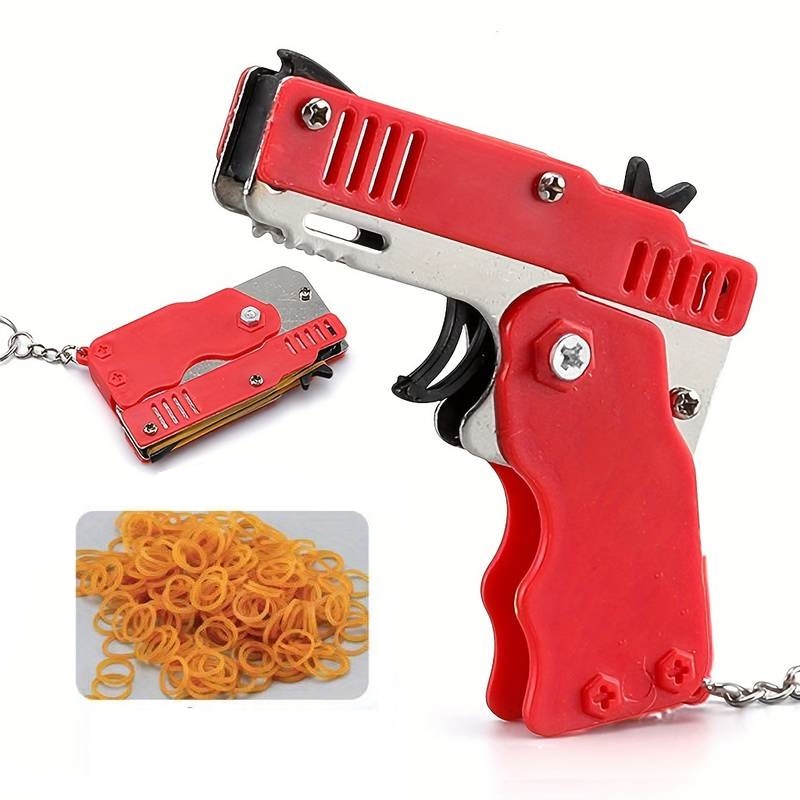 Keychain Gun Switch Keychain Band Gun (Red)