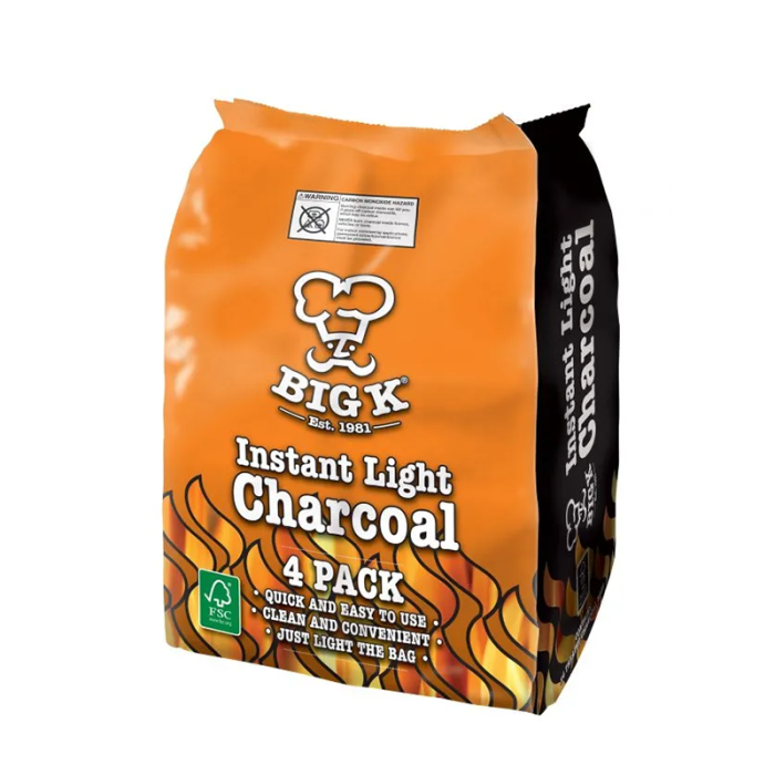 Big K Instant Light Charcoal 6 Pack (6 x 1kg)