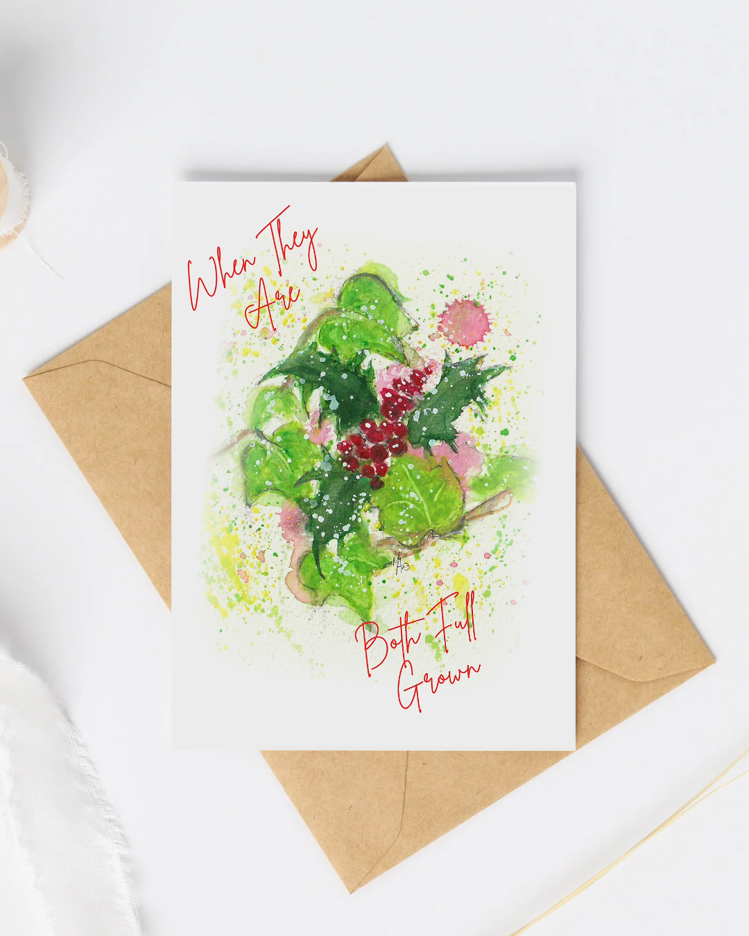 A6 Greeting Card - Holly and Ivy