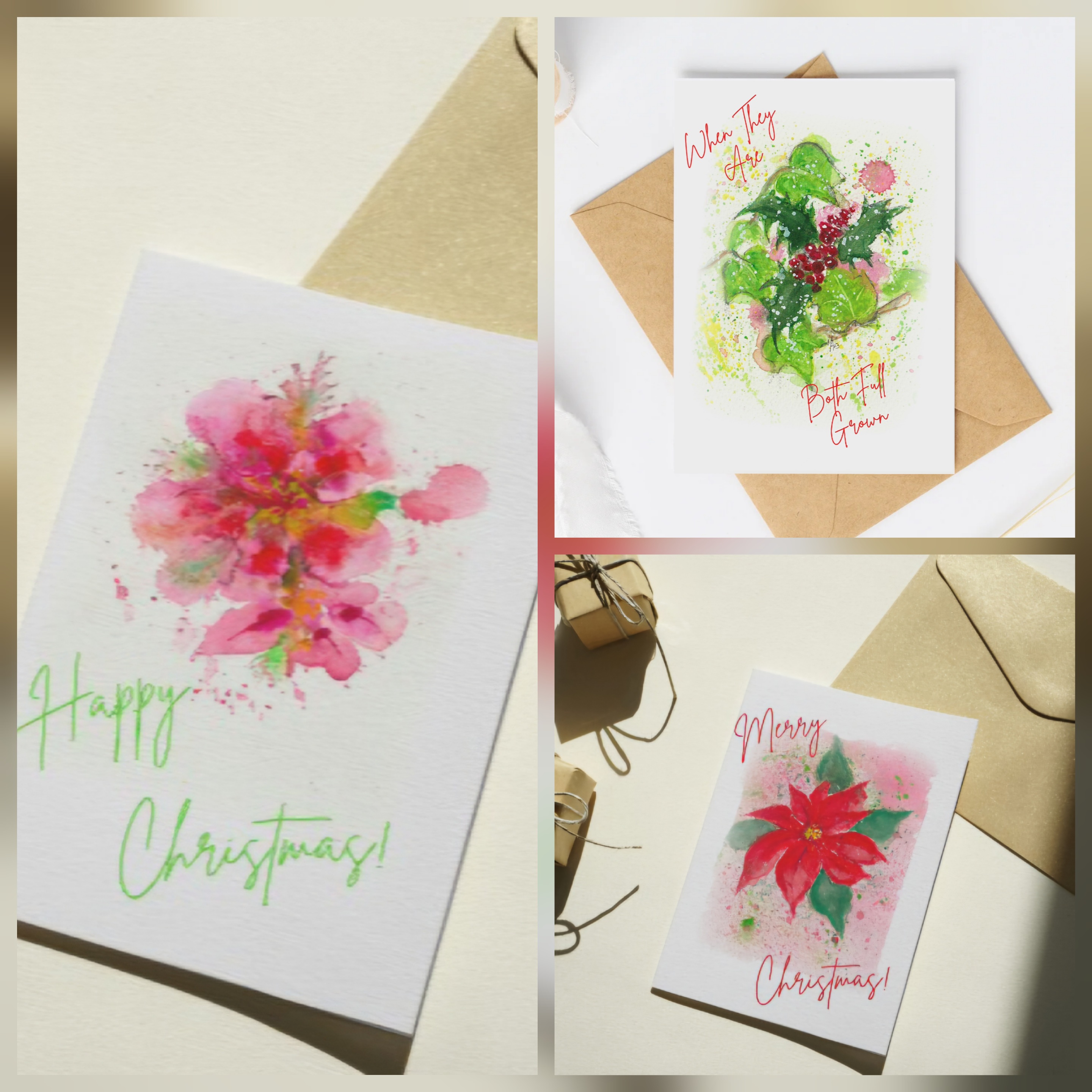 A6 Greeting Card - Poinsettia