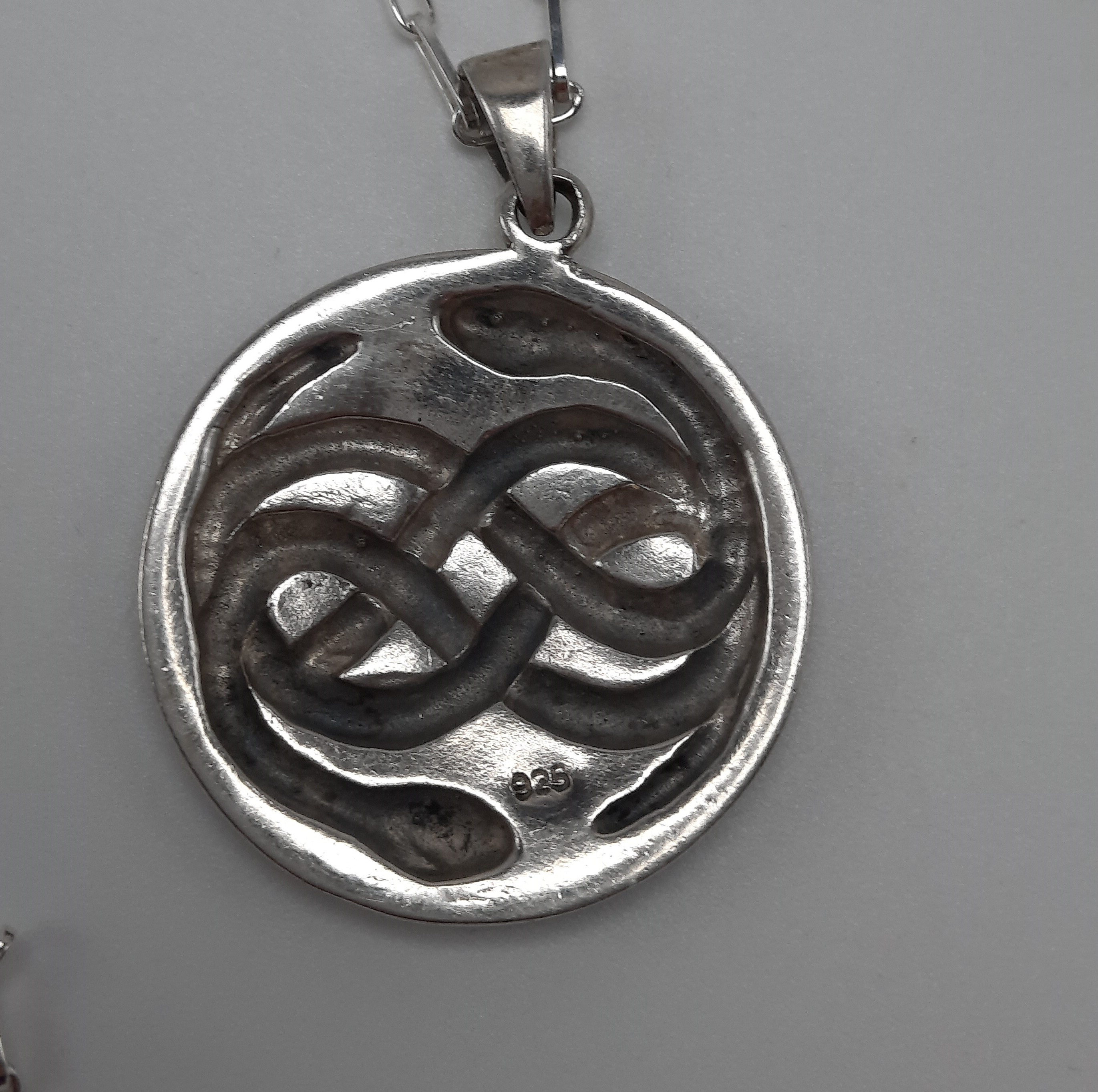 Sterling Silver Twin Snake Pendant and Chain