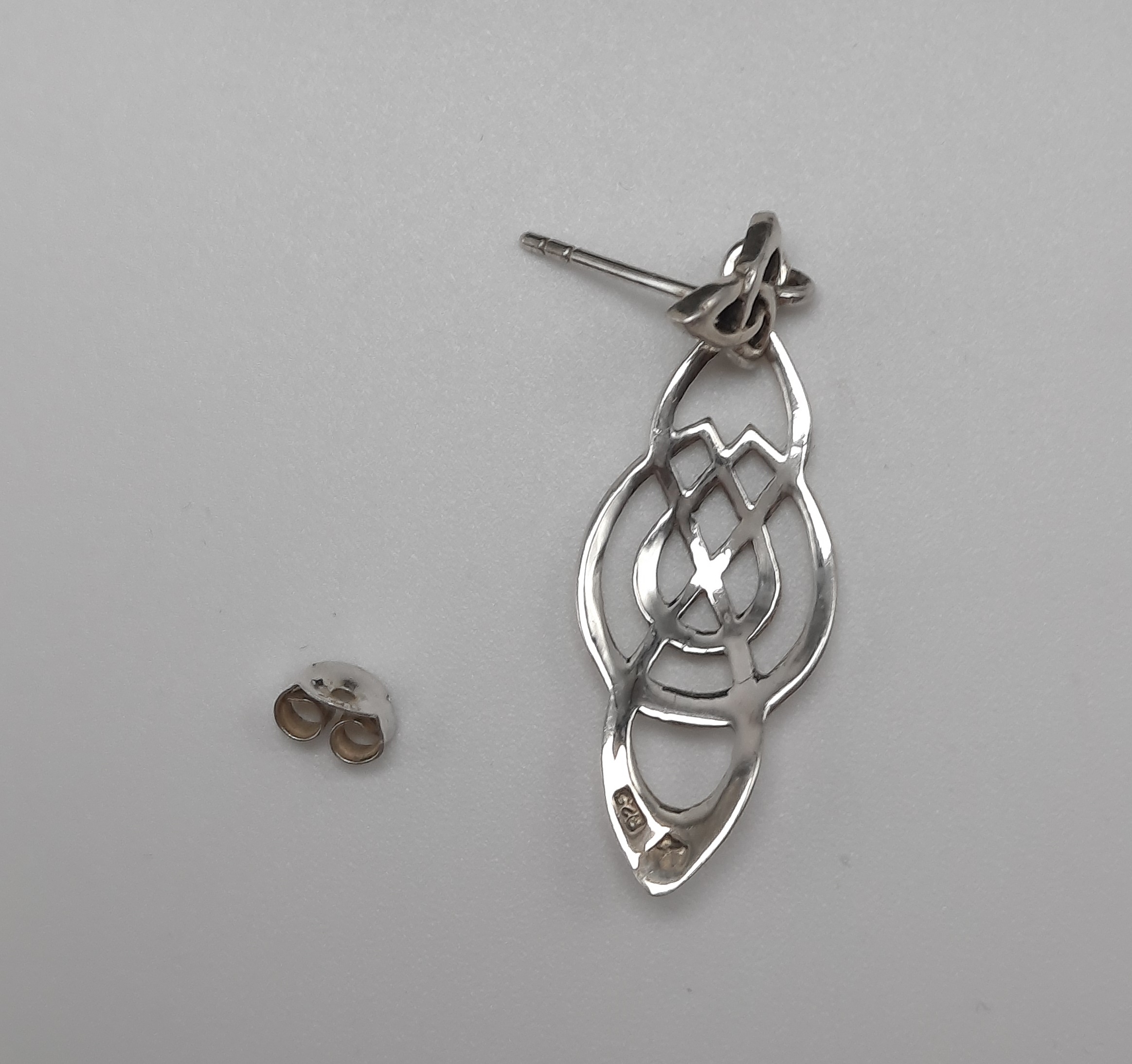 Sterling Silver Celtic Knot Drop Earrings