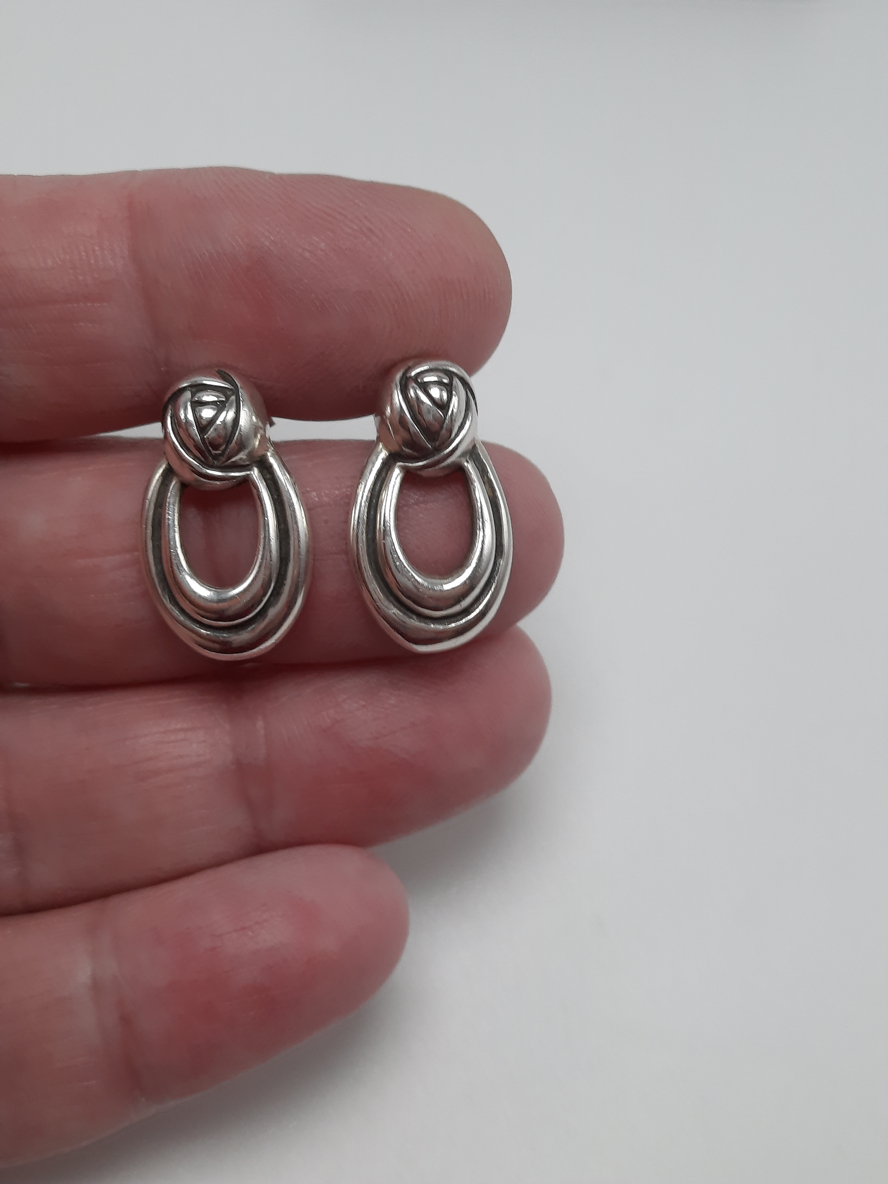 Sterling Silver Rennie Mackintosh Inspired Stud Earrings by Kit Heath