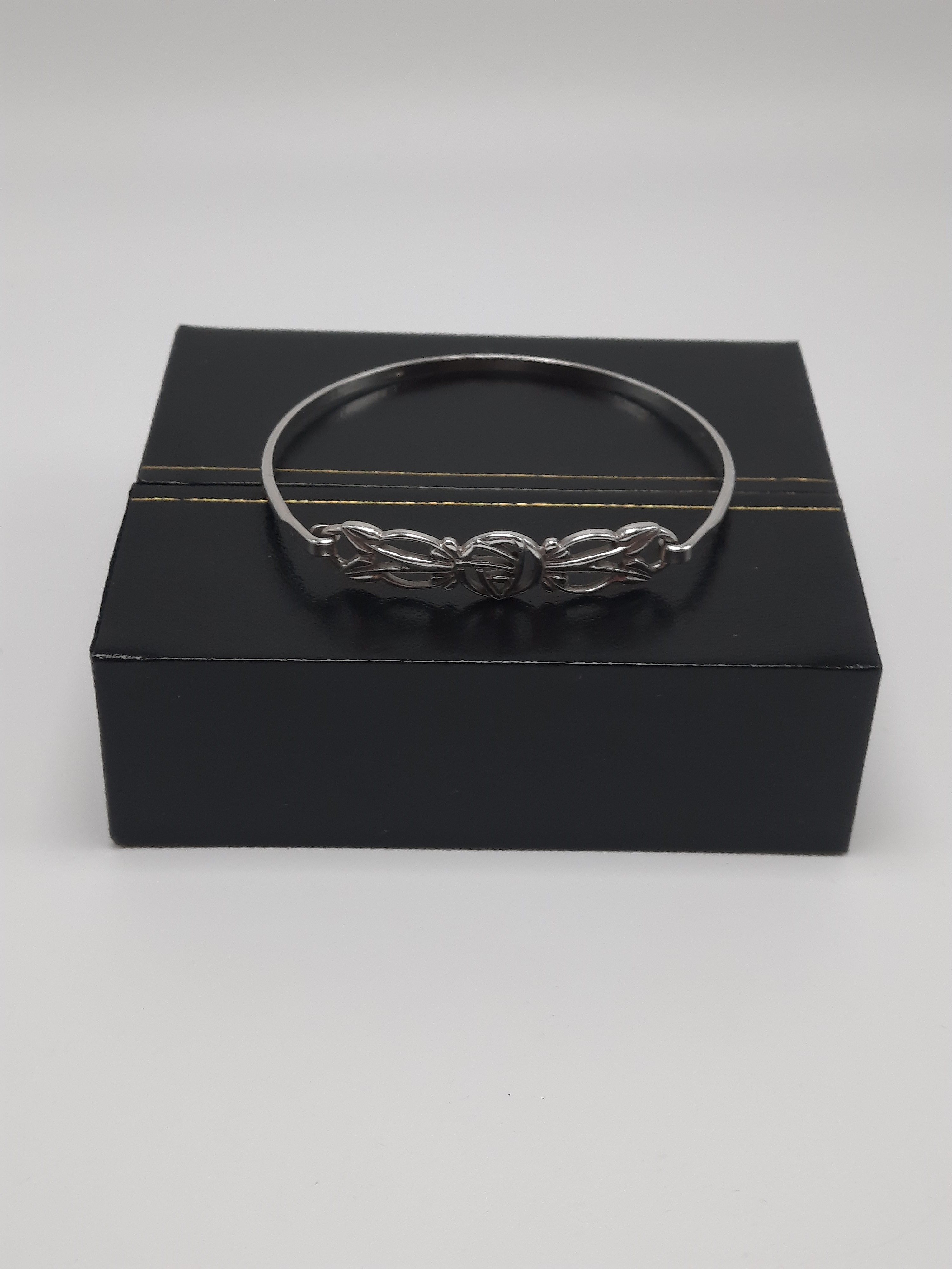 Sterling Silver Rennie Mackintosh Inspired Bangle by Carrick