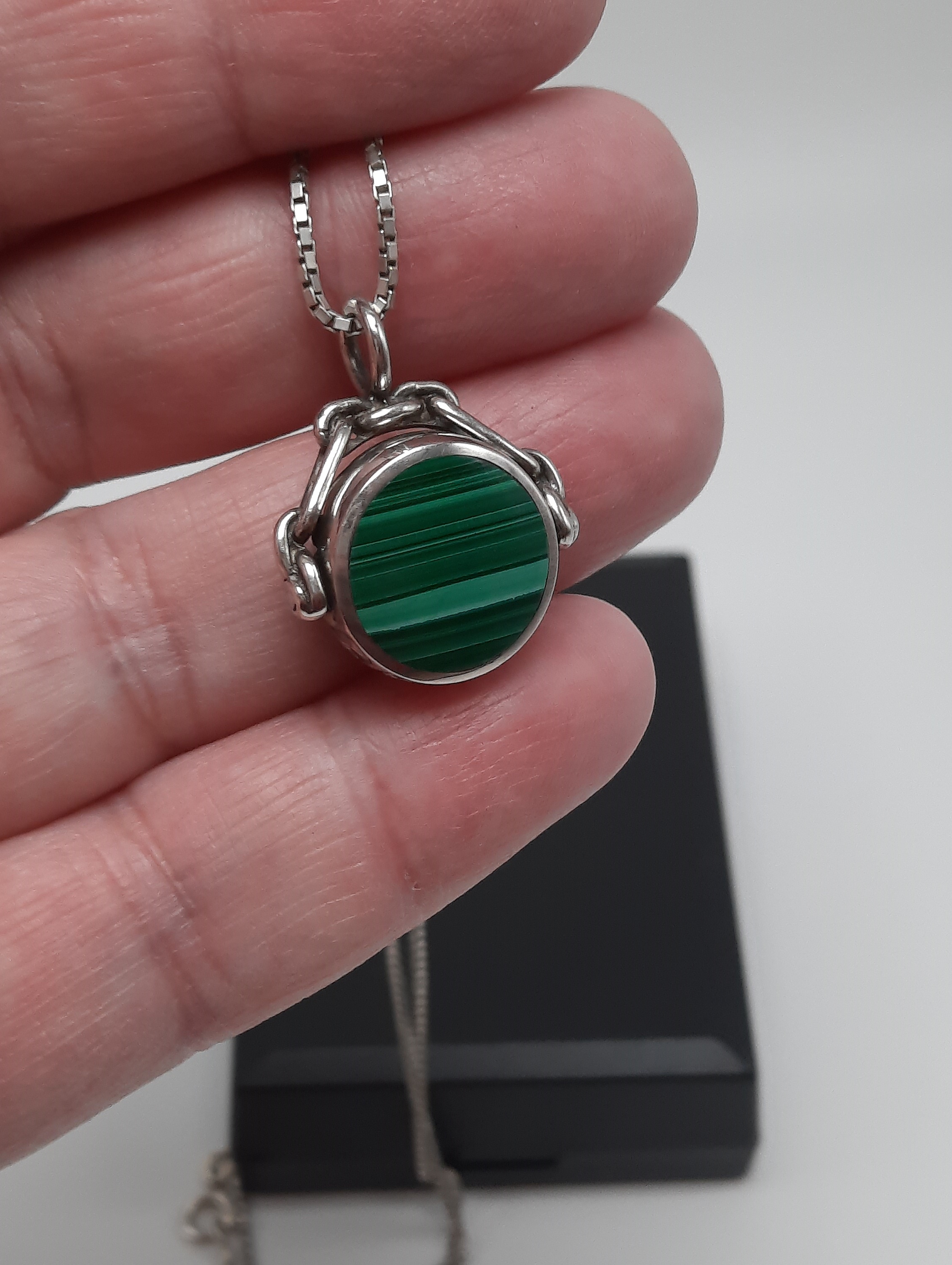 Sterling Silver Double Sided Spinner Pendant by David Scott-Walker - 1983