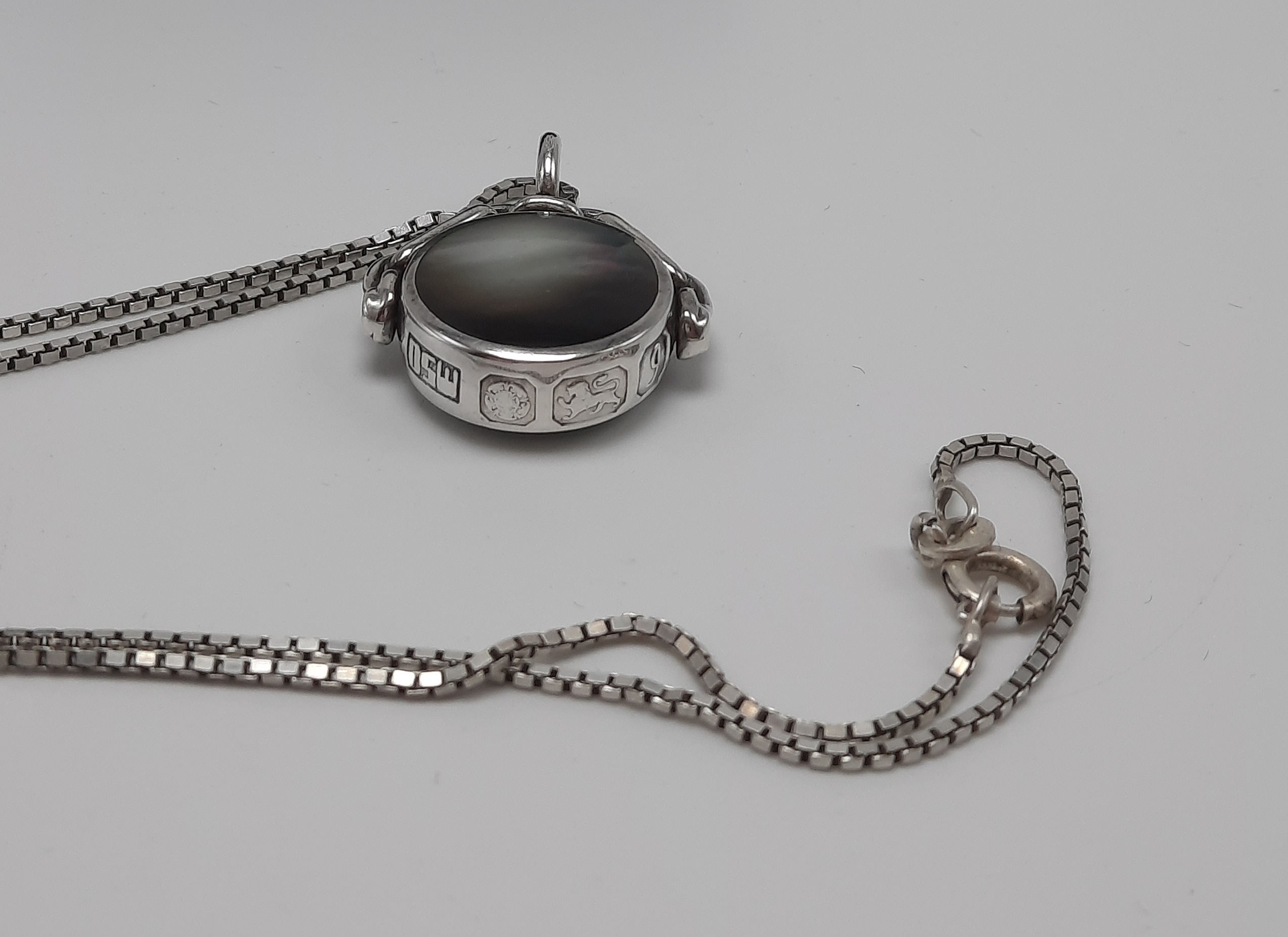 Sterling Silver Double Sided Spinner Pendant by David Scott-Walker - 1983