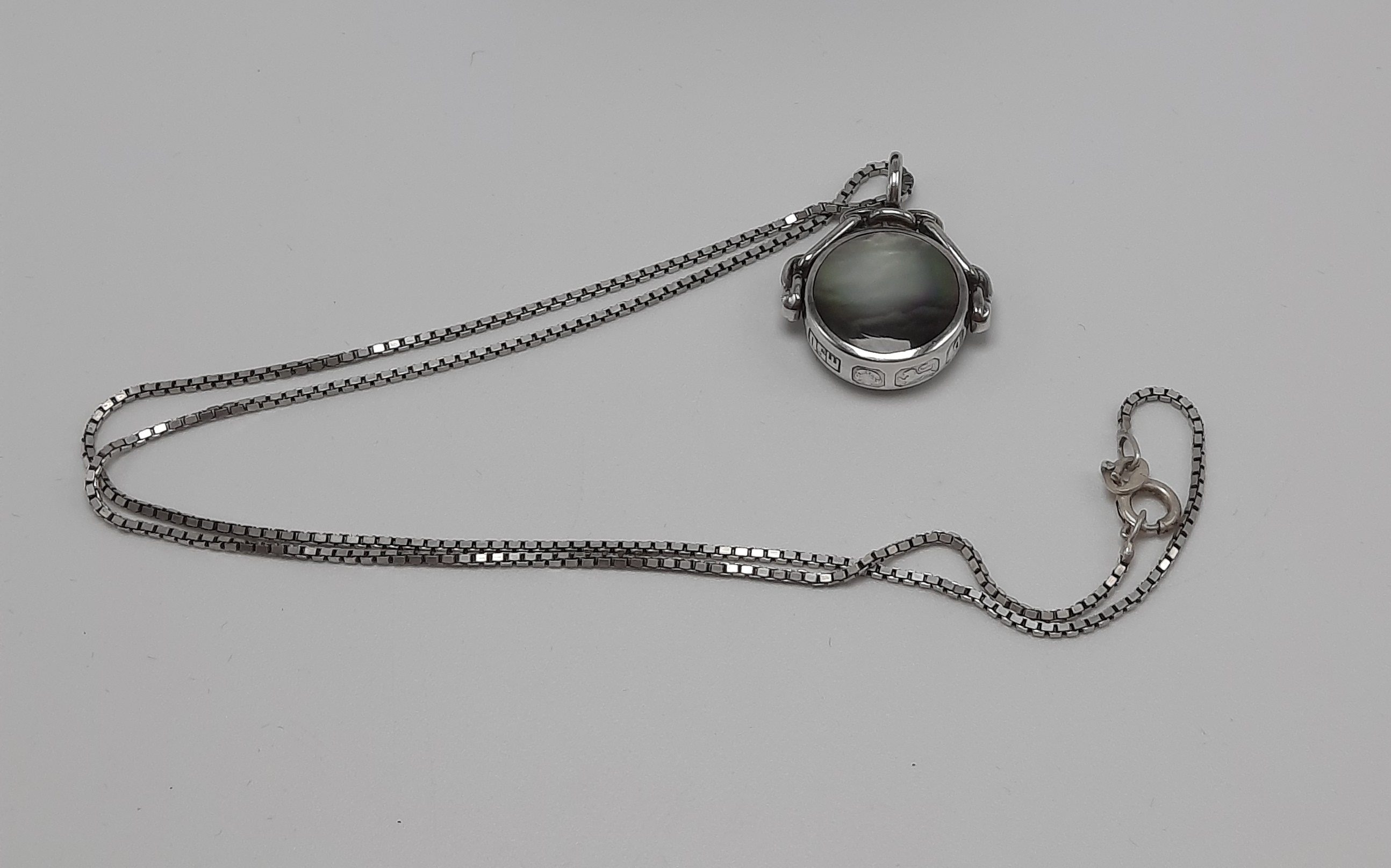 Sterling Silver Double Sided Spinner Pendant by David Scott-Walker - 1983