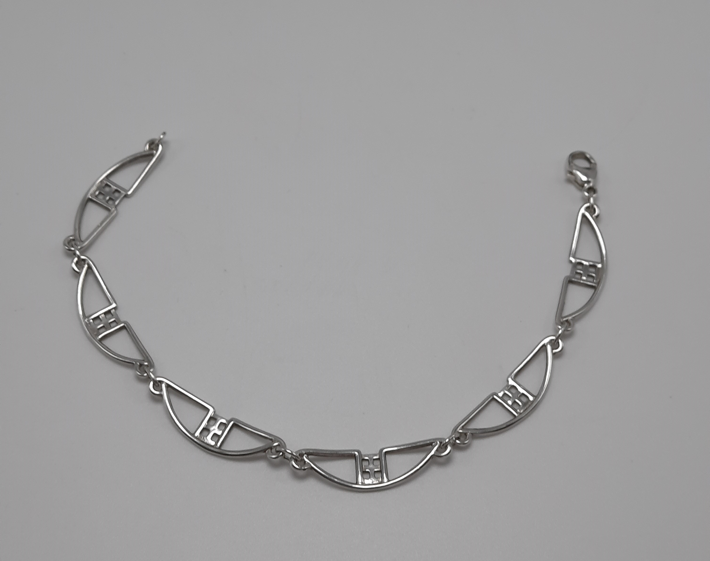 Sterling Silver Bracelet in Rennie Mackintosh Style by Carrick