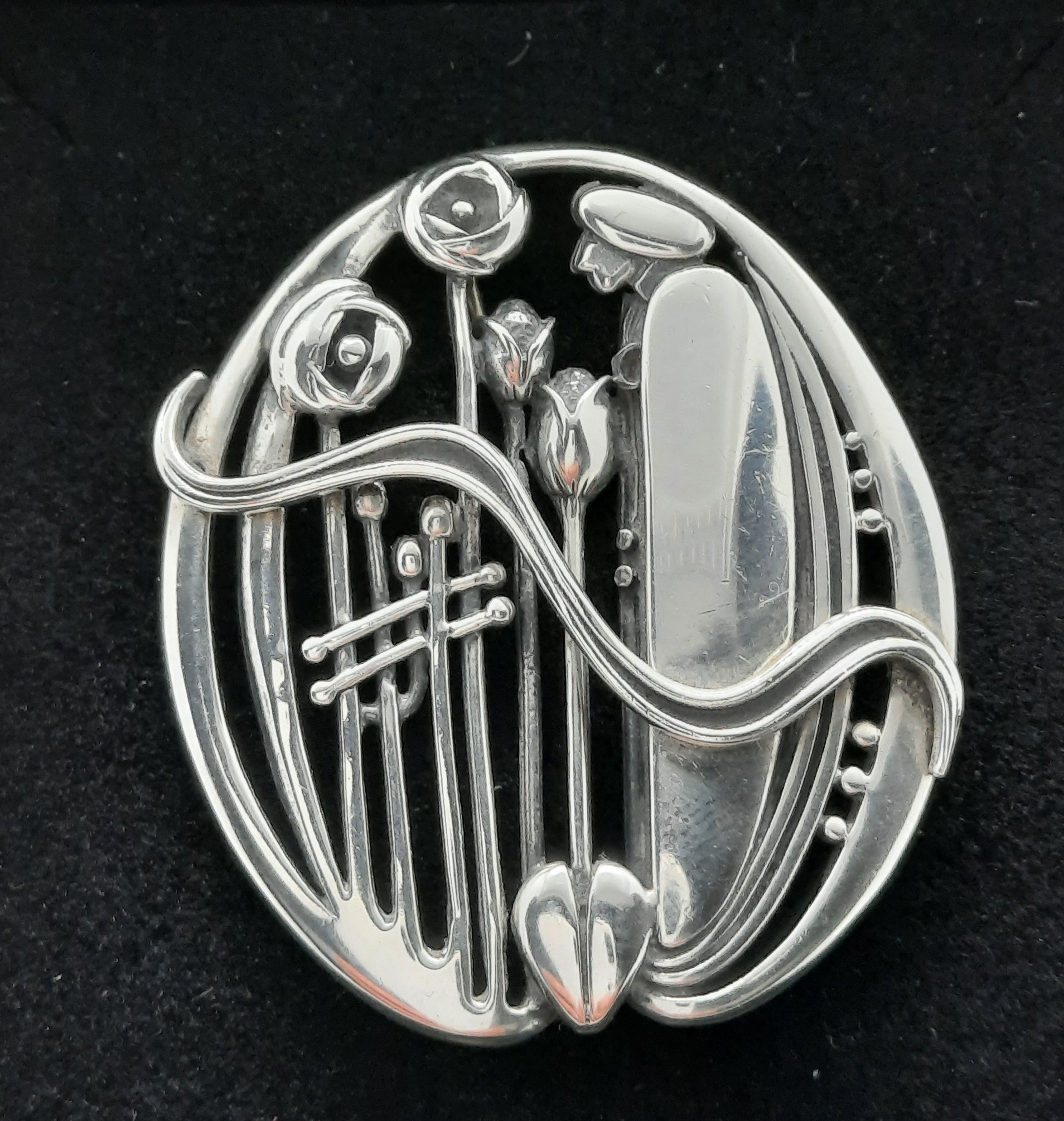 Malcolm Gray ORTAK Rennie Mackintosh Large Figural Brooch