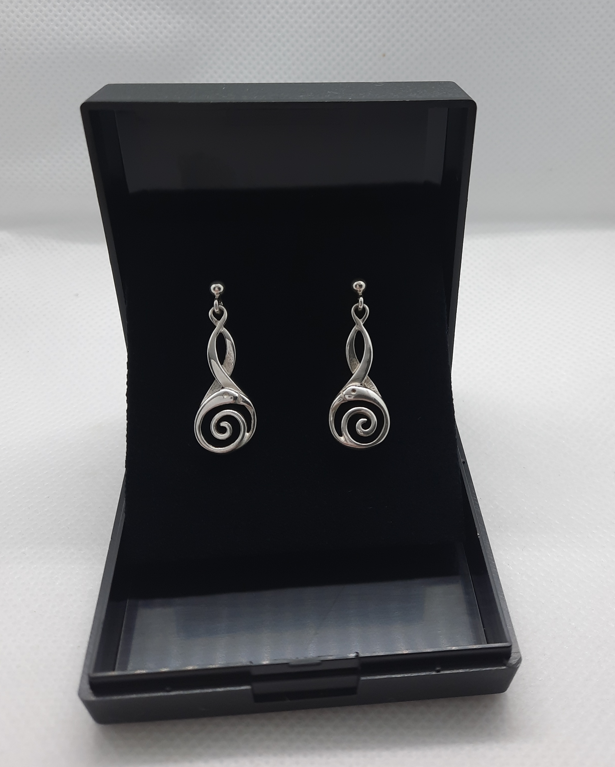 Sterling Silver Ola Gorie Kells Bird Drop Earrings