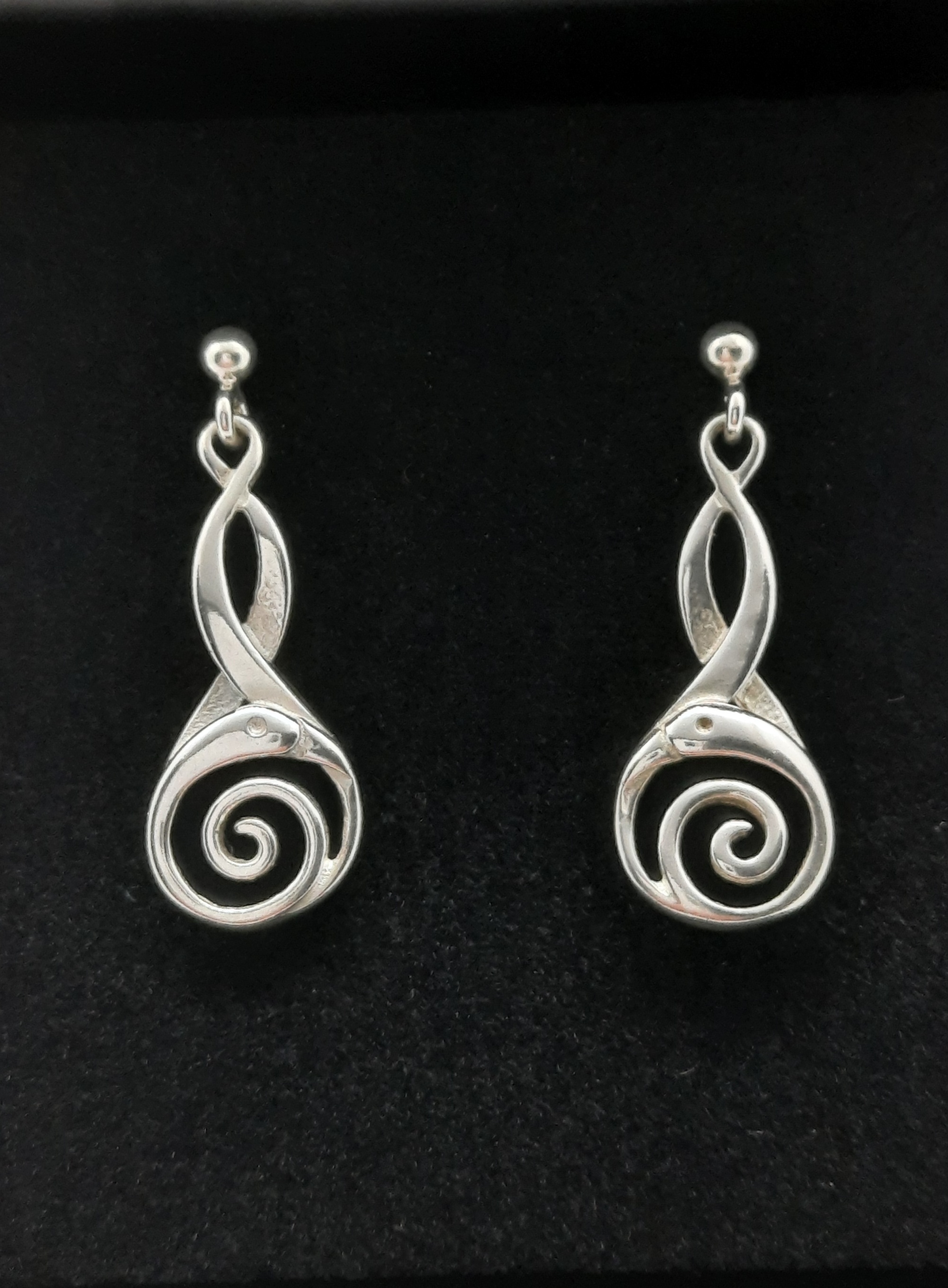 Sterling Silver Ola Gorie Kells Bird Drop Earrings