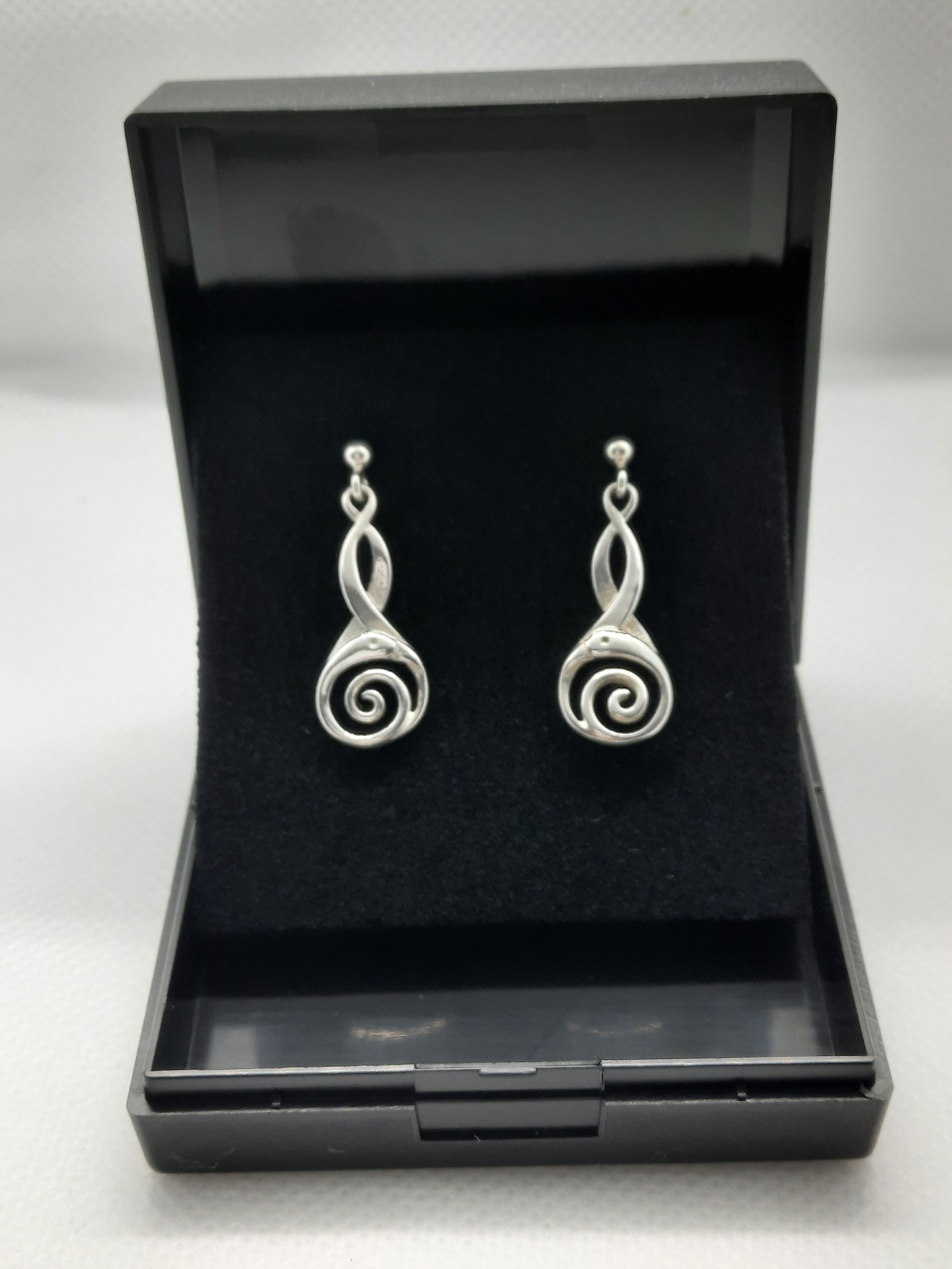 Sterling Silver Ola Gorie Kells Bird Drop Earrings