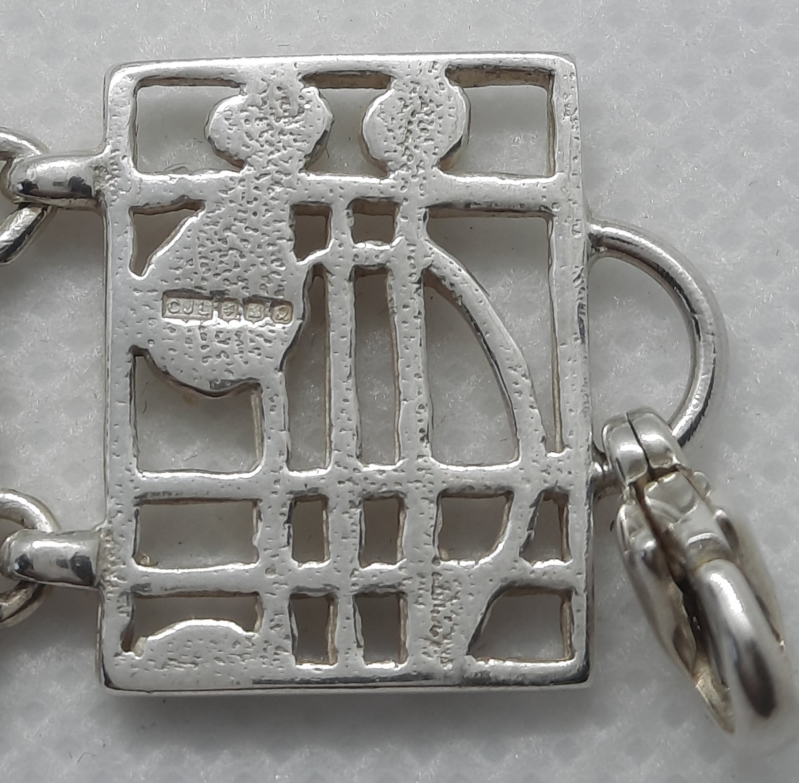 Sterling Silver Rennie Mackintosh Style Wide Bracelet by Carrick