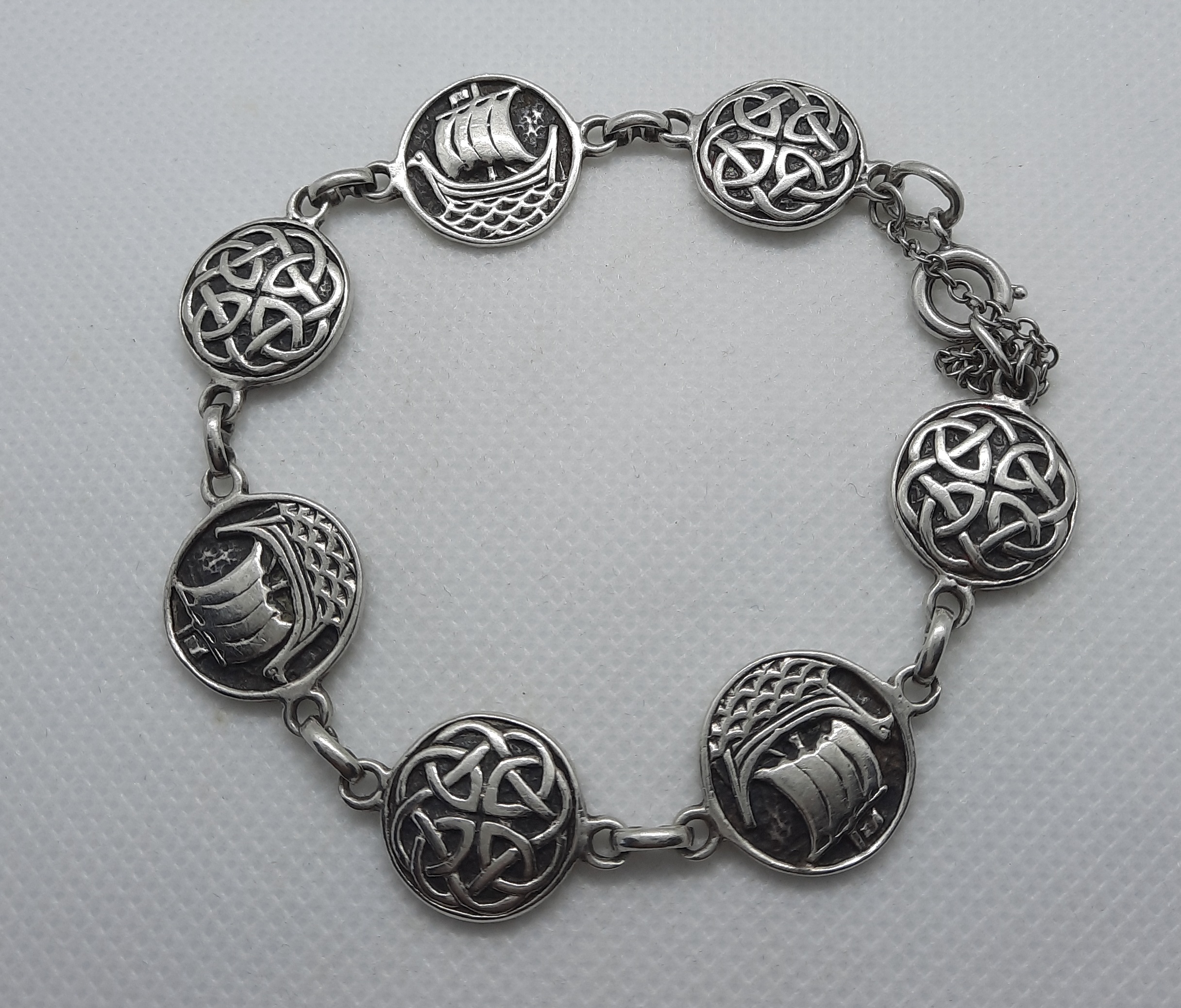 Vintage Sterling Silver John Hart Iona Viking Bracelet