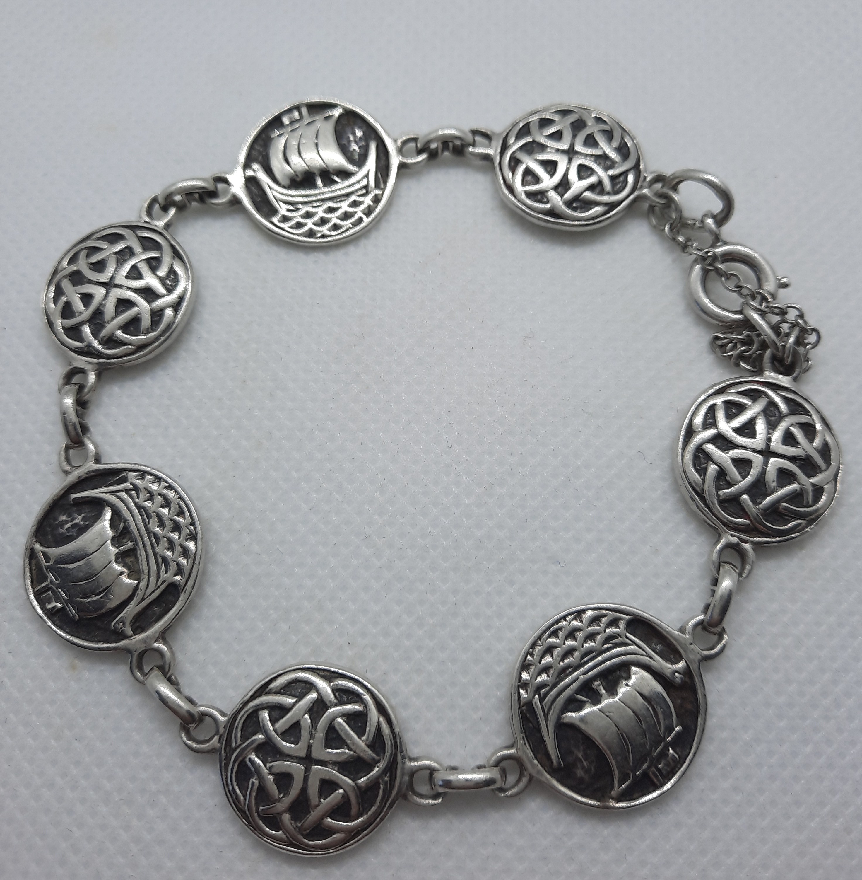 Vintage Sterling Silver John Hart Iona Viking Bracelet