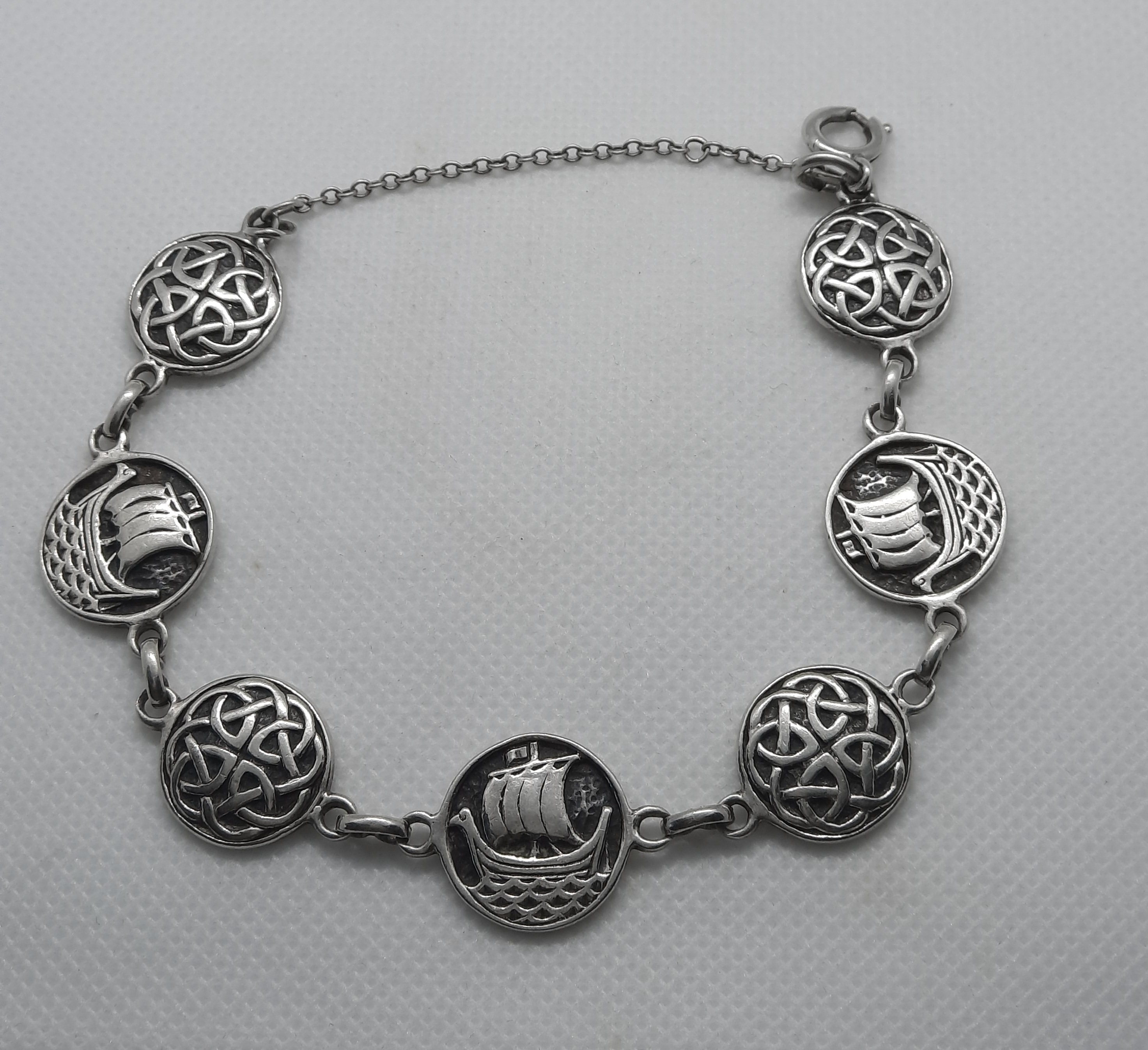 Vintage Sterling Silver John Hart Iona Viking Bracelet