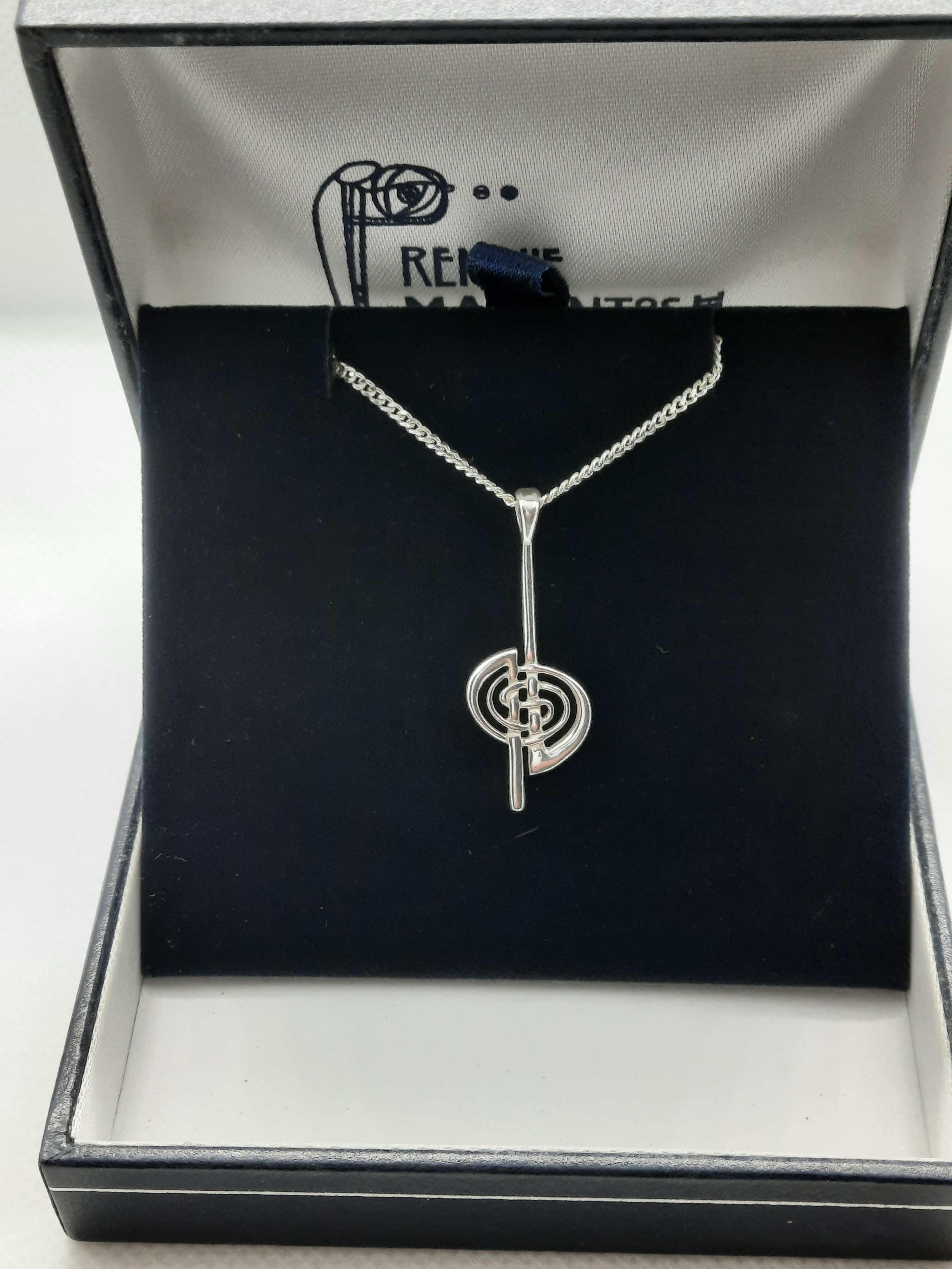 Unusual Sterling Silver Spiral Design Pendant by Carrick