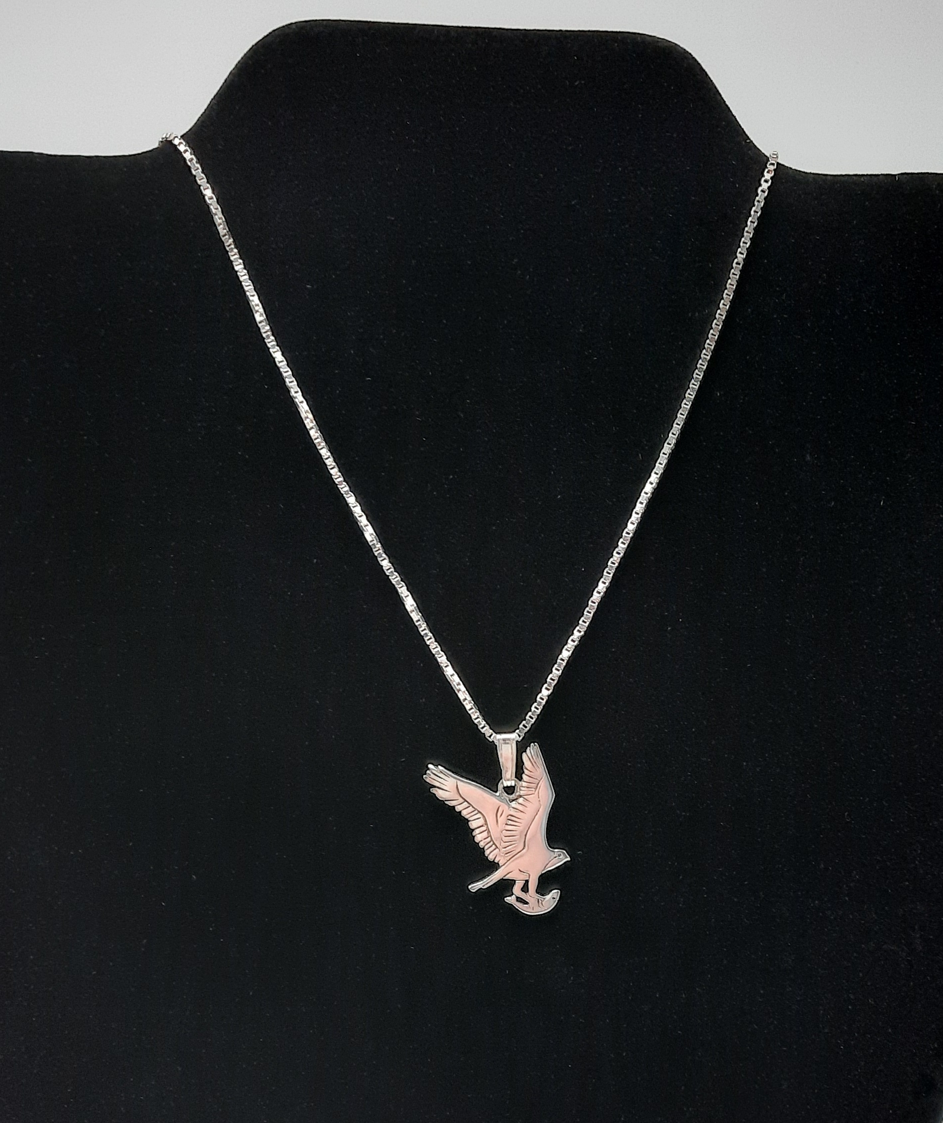 ORTAK 'Nature in Flight' Osprey Pendant and Chain in Sterling Silver