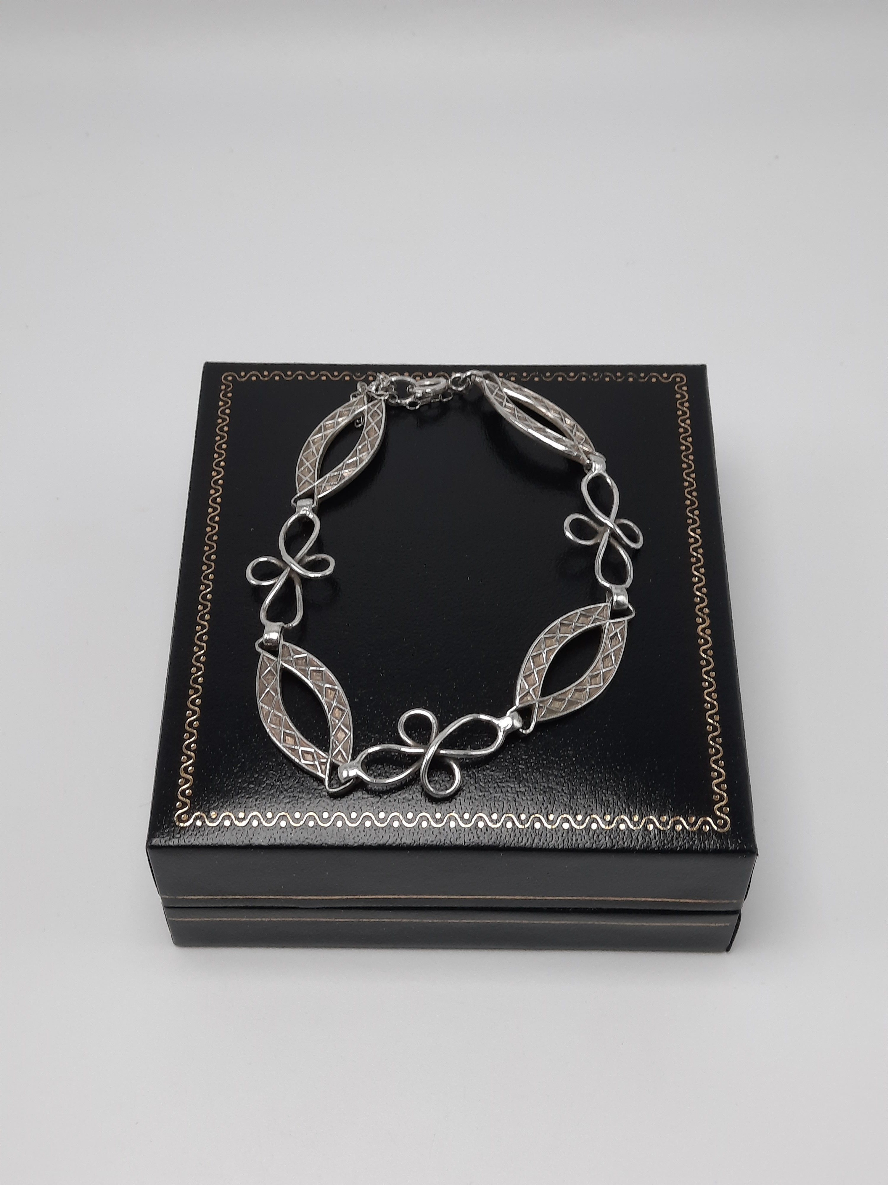 Vintage Sterling Silver Robert Allison Bracelet in Celtic Style