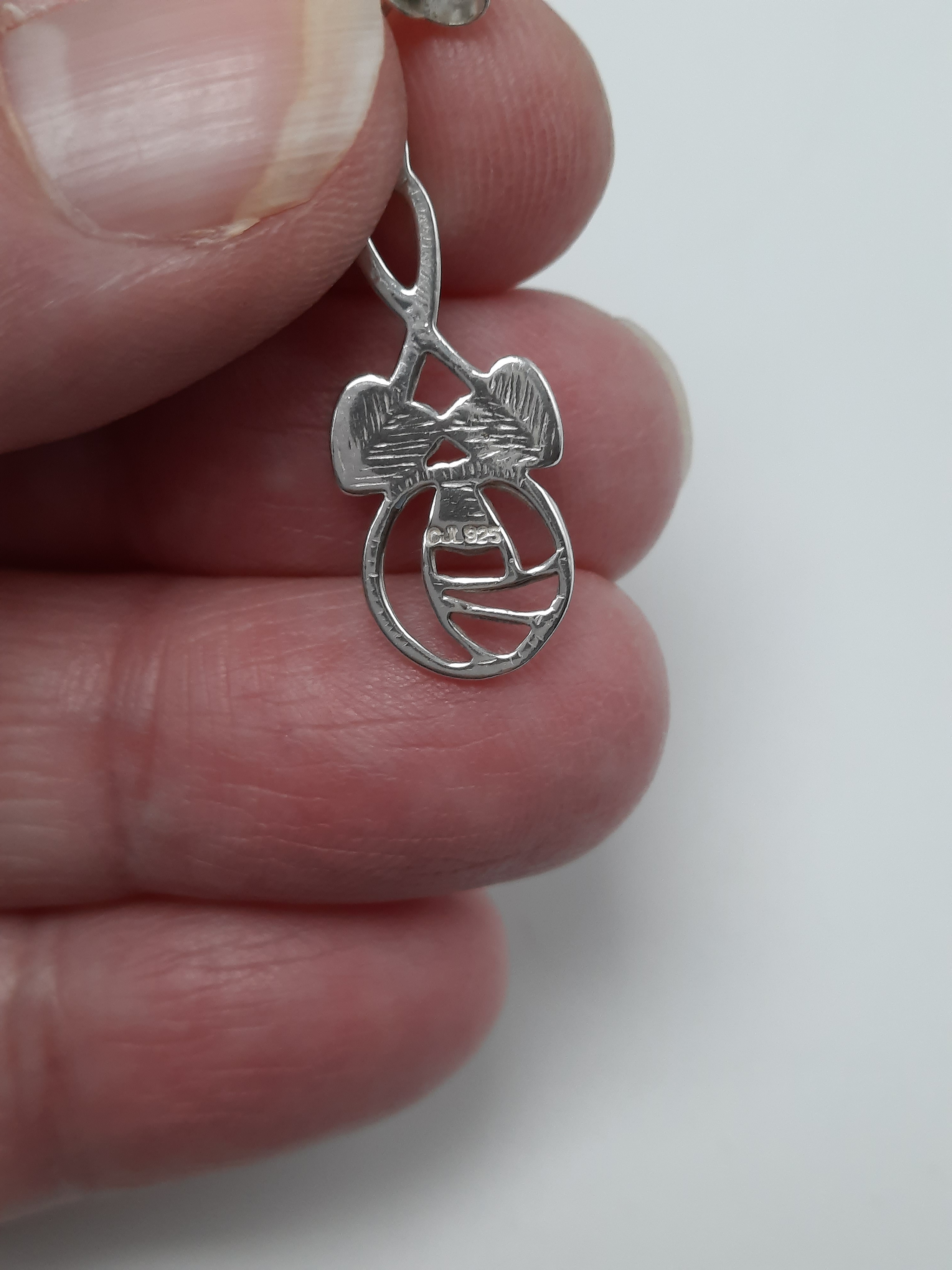 Pretty Pair of Sterling Silver Earrings by Carrick in Rennie Mackintosh Style