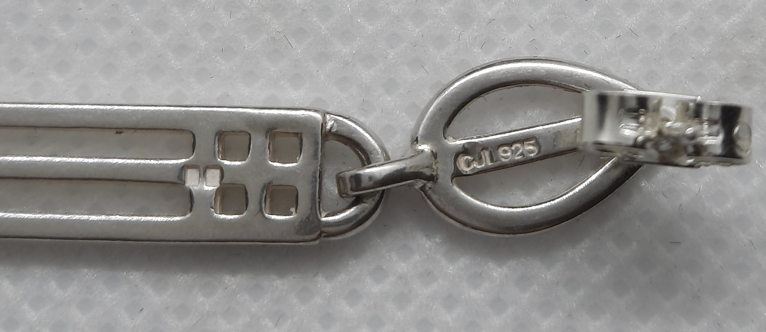 Pair of Sterling Silver Drop Earrings in Rennie Mackintosh Style by Carrick