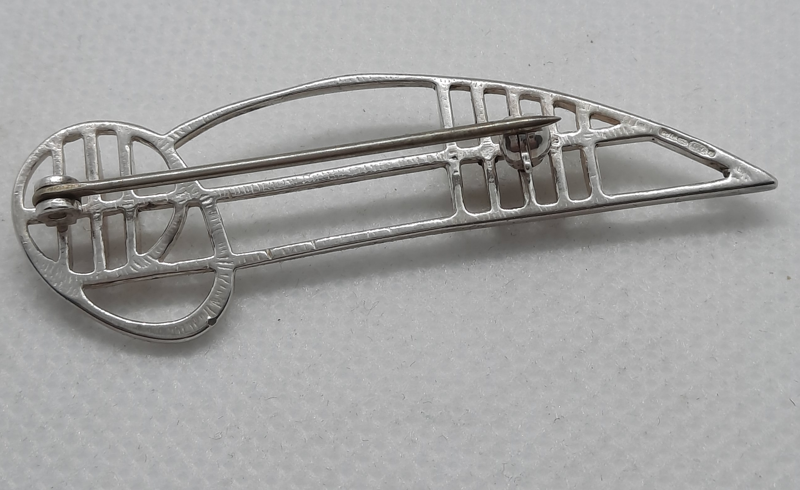 Stylish Sterling Silver Rennie Mackintosh Design Brooch by Carrick