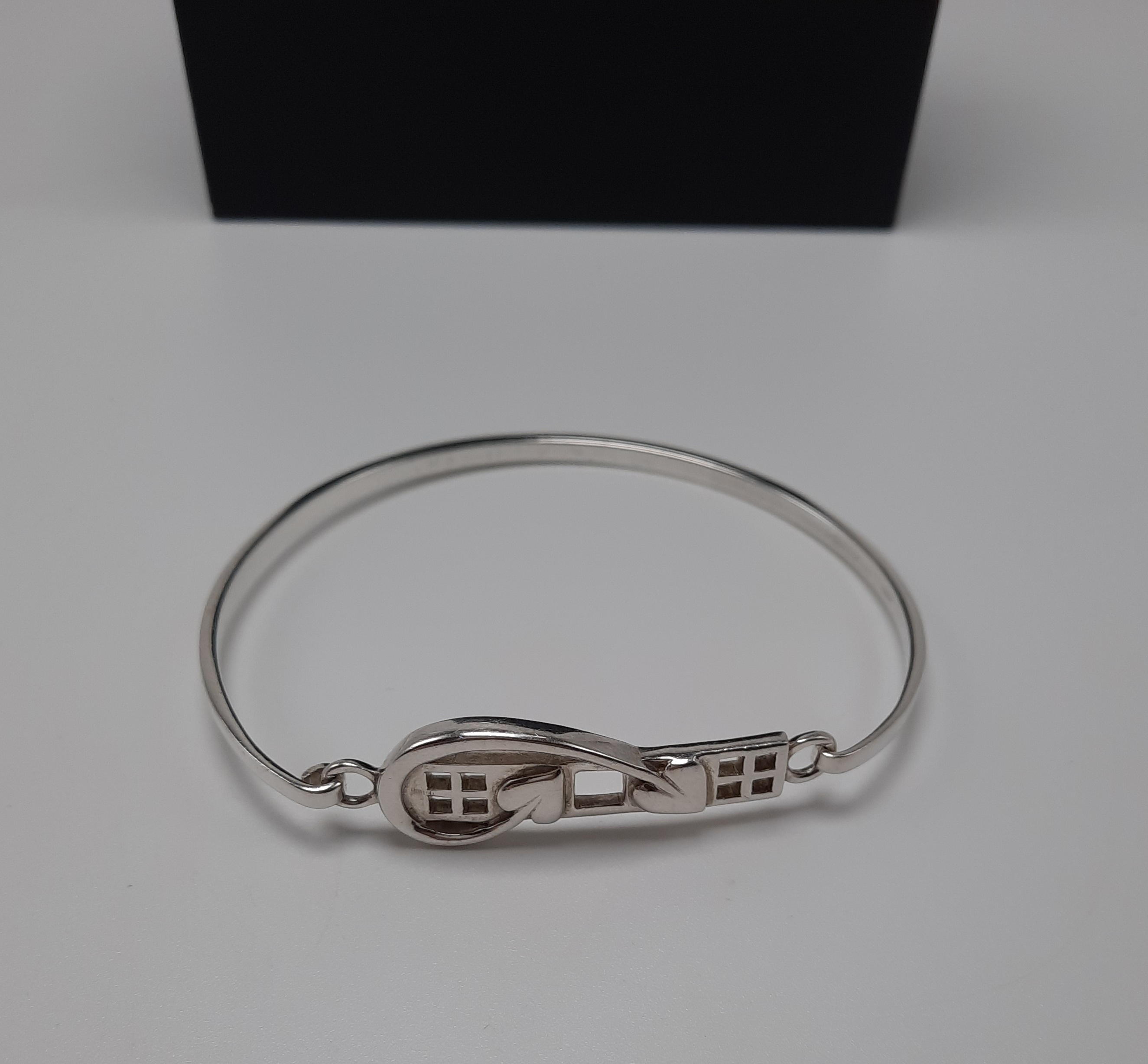 Sterling Silver Rennie Mackintosh Design Bangle - Boxed