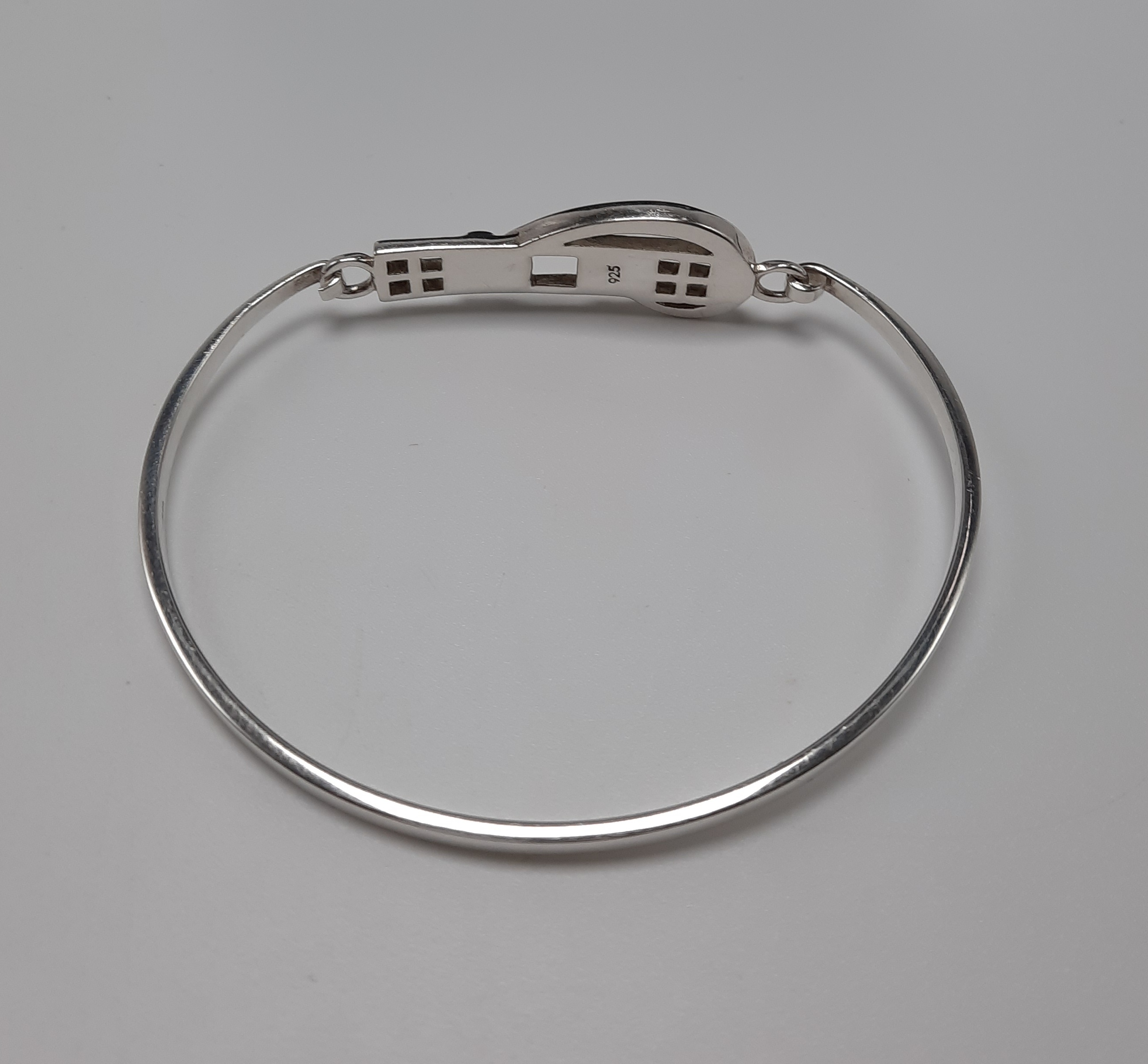 Sterling Silver Rennie Mackintosh Design Bangle - Boxed