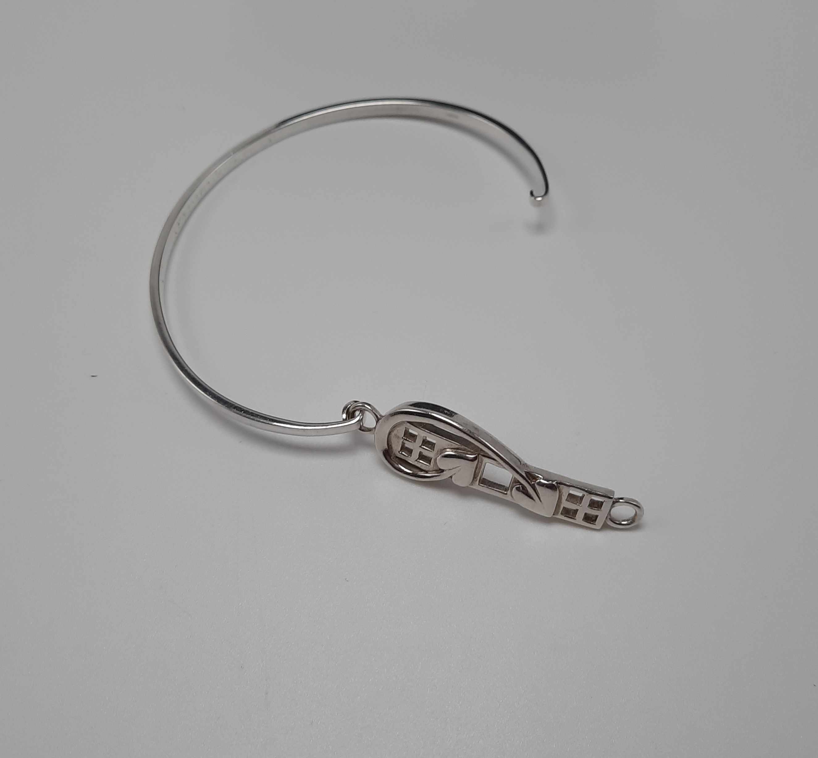Sterling Silver Rennie Mackintosh Design Bangle - Boxed