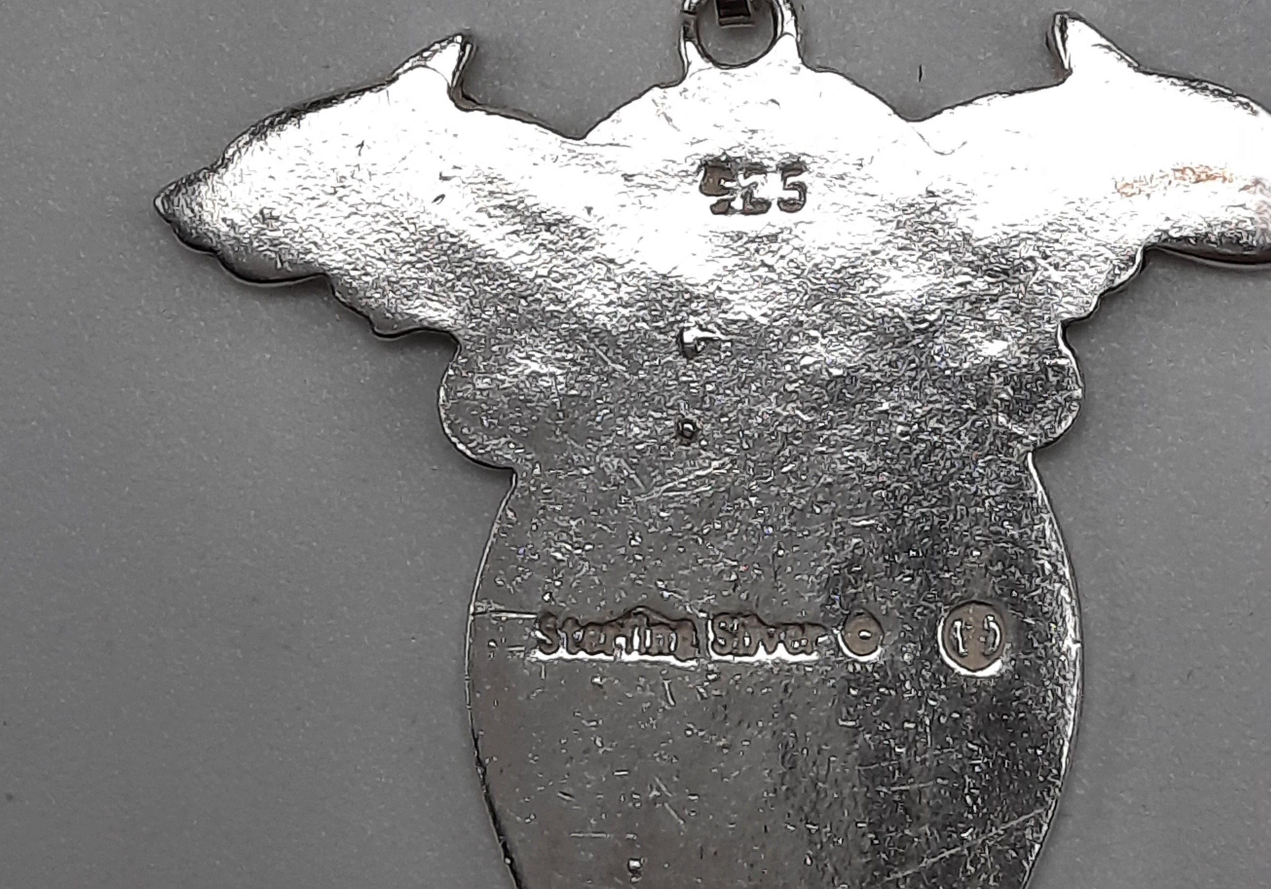 Celtic Knot Hounds Pendant in Sterling Silver with Silver Chain