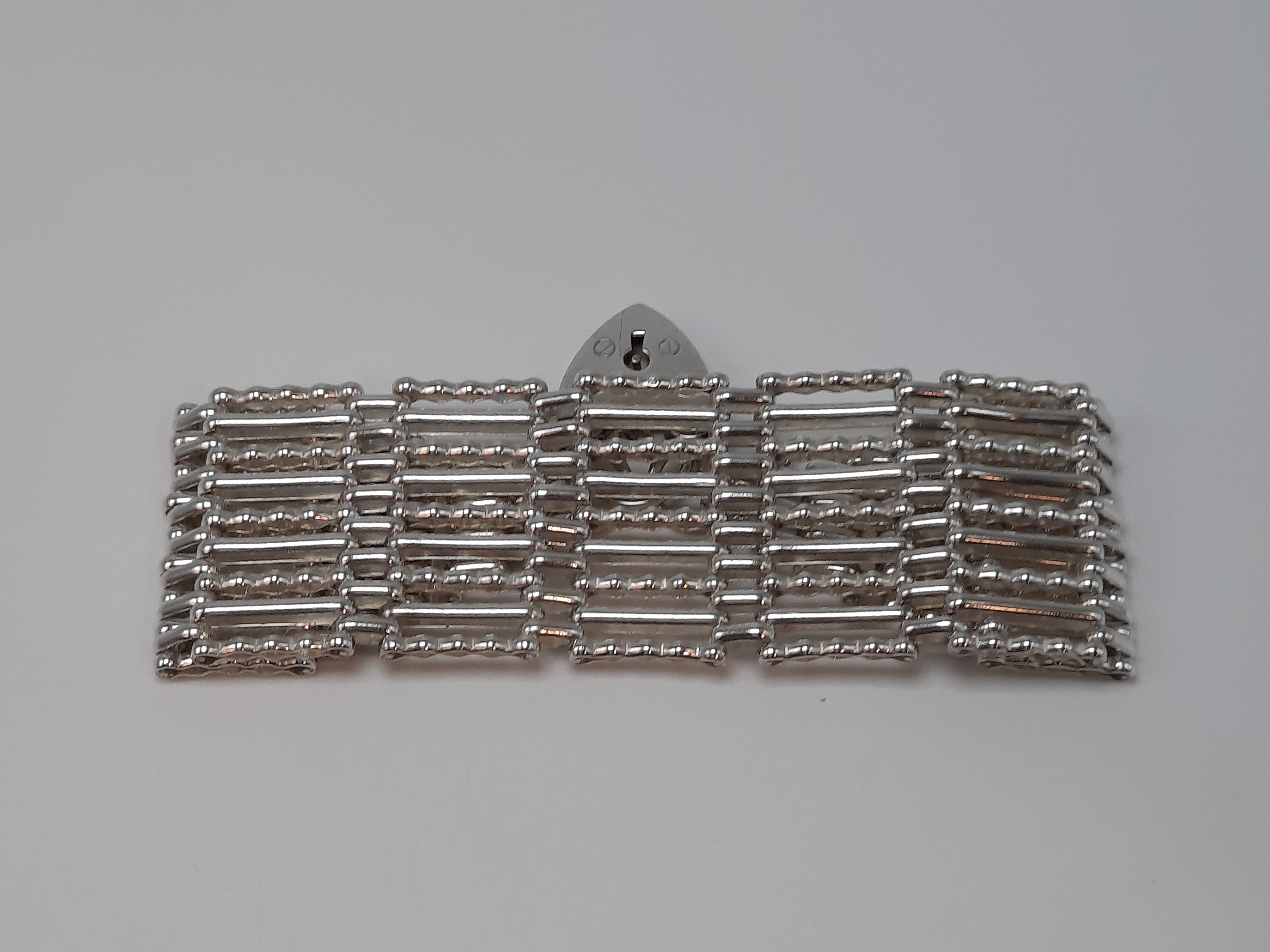 Sterling Silver 9 Bar Gate Bracelet - Hallmarked 1975