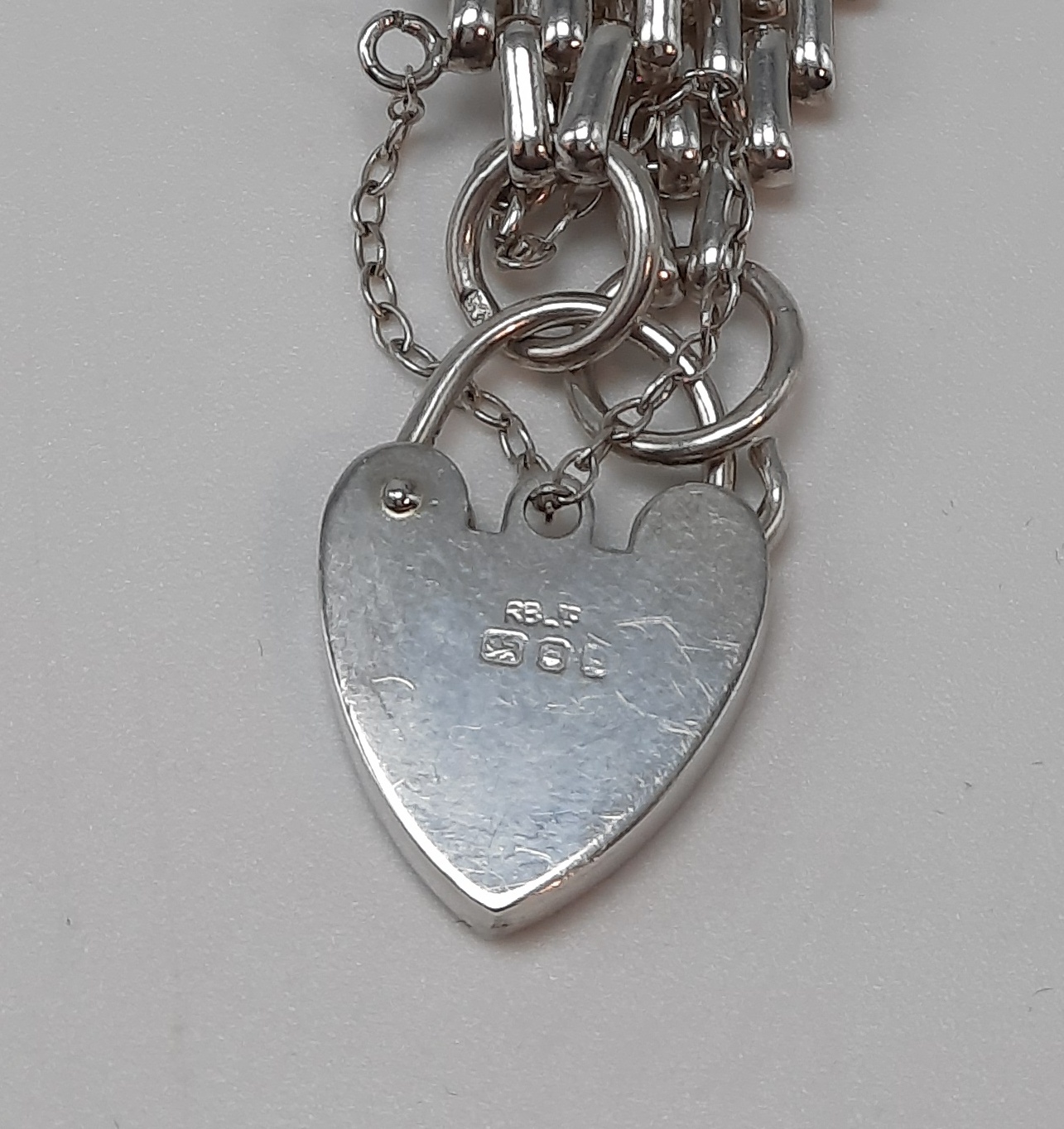 Sterling Silver 9 Bar Gate Bracelet - Hallmarked 1975