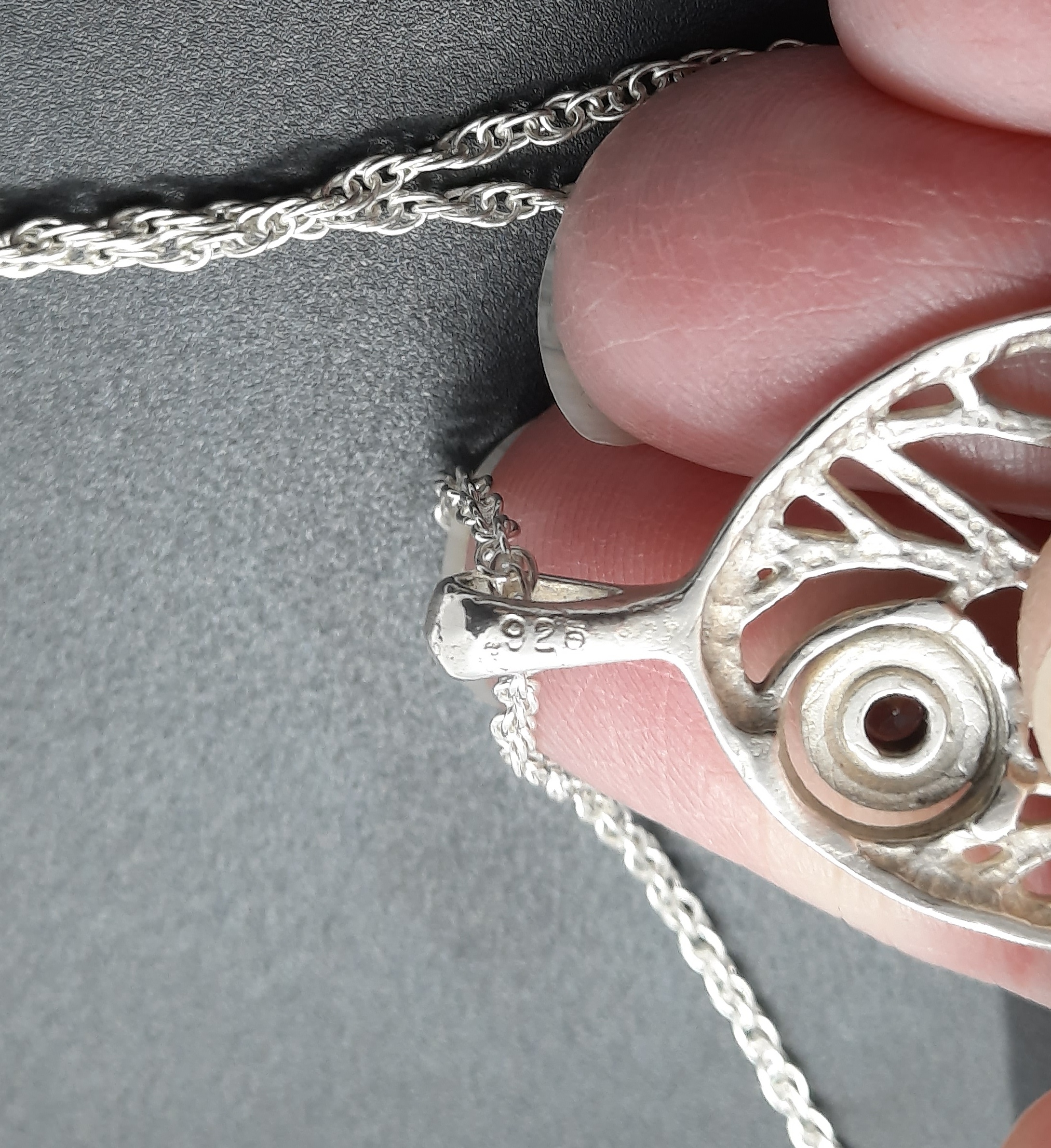 Sterling Silver Owl and Moon Pendant and Chain