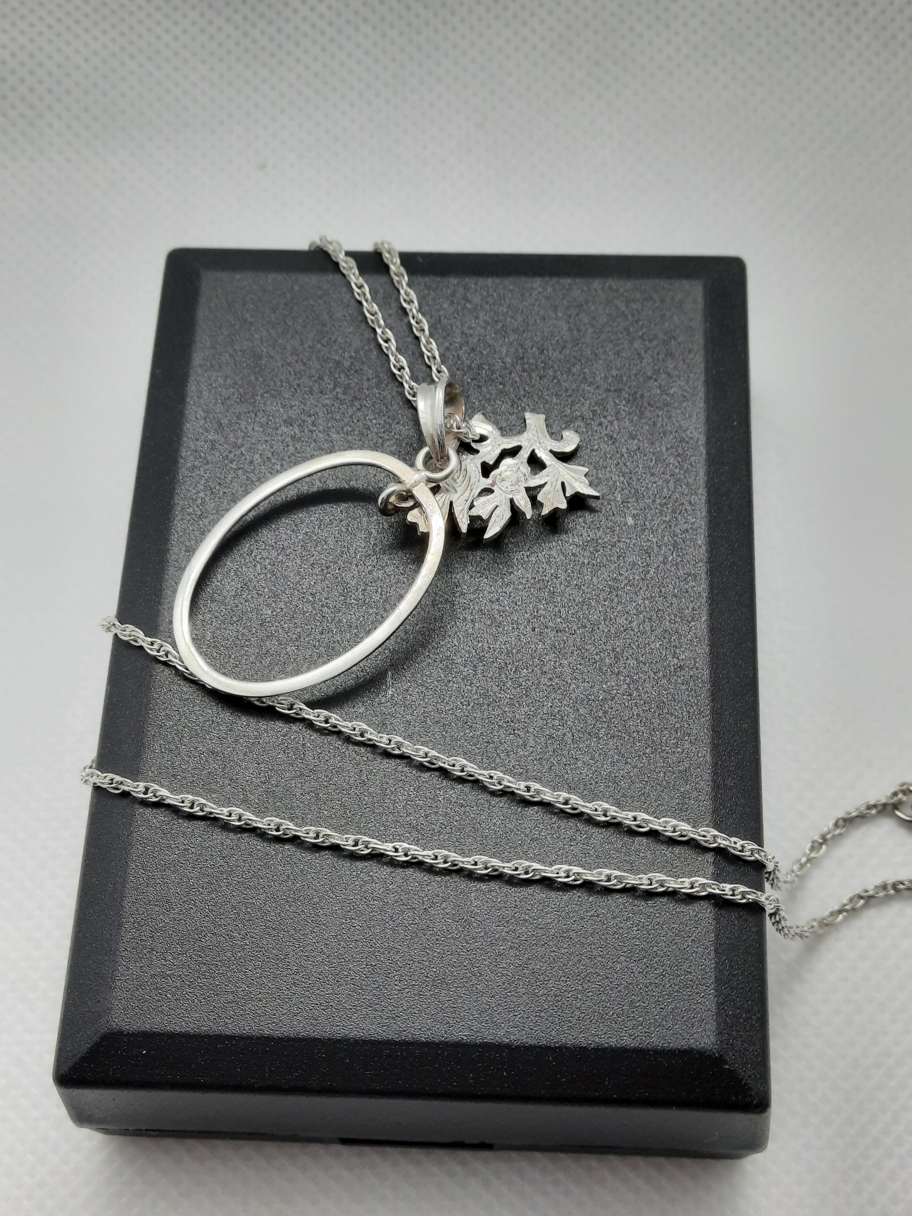 Vintage Sterling Silver Bird Design Pendant and Chain