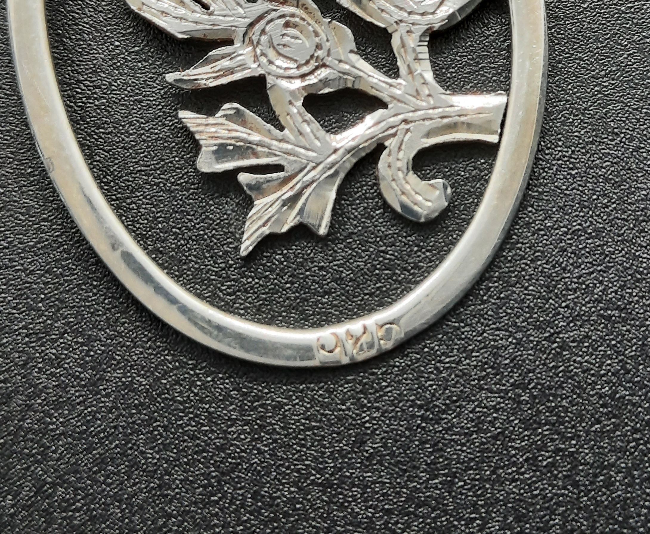 Vintage Sterling Silver Bird Design Pendant and Chain